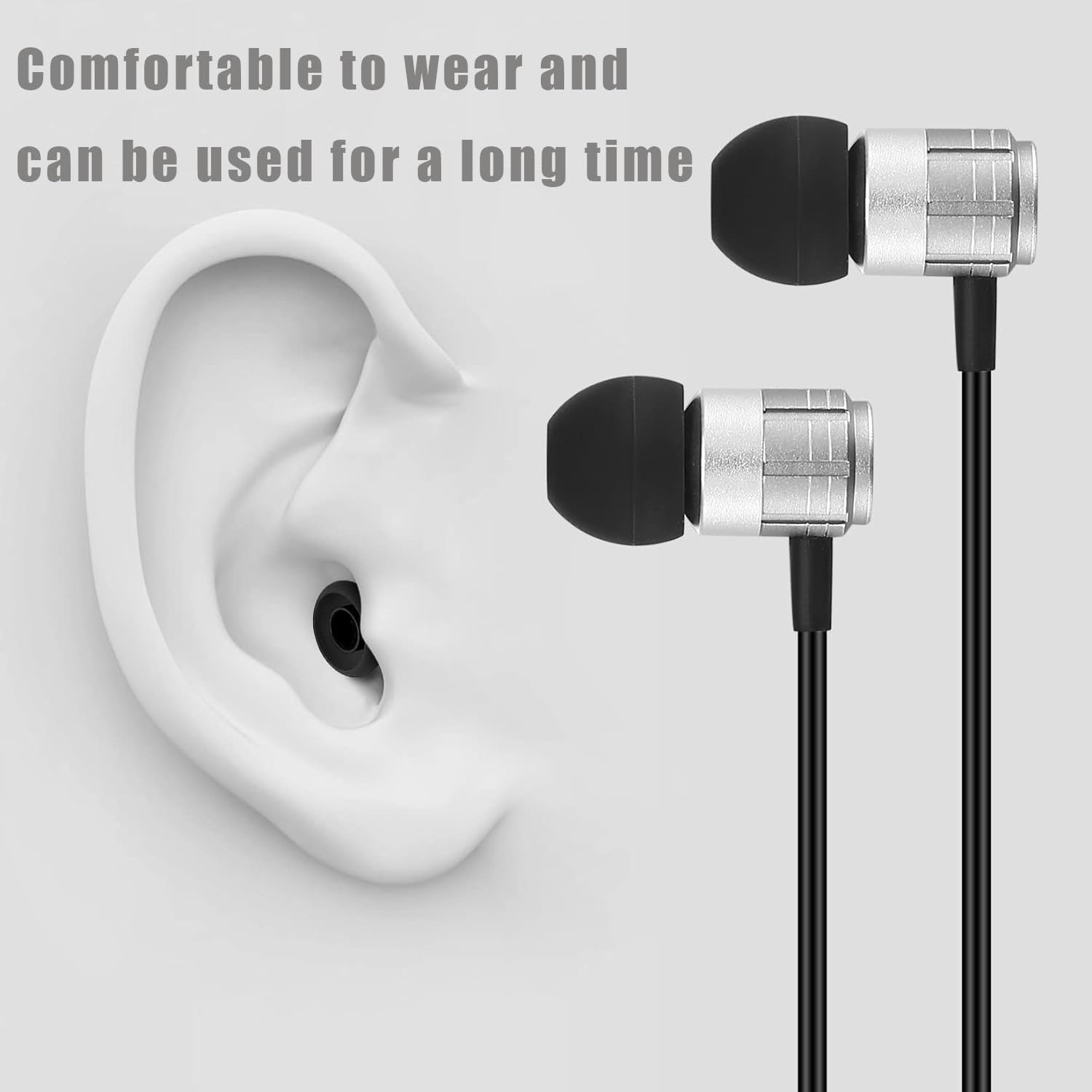 9 Pairs Silicone Earbud Tips S/M/L for 4.5-6mm In-Ear Headphones