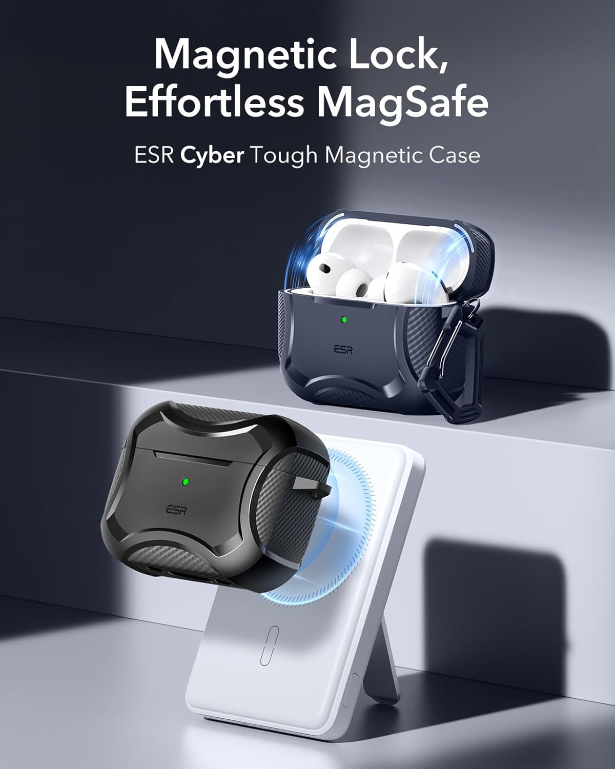ESR AirPods Pro 3 Case 2025 MagSafe Drop Protection Cover Black
