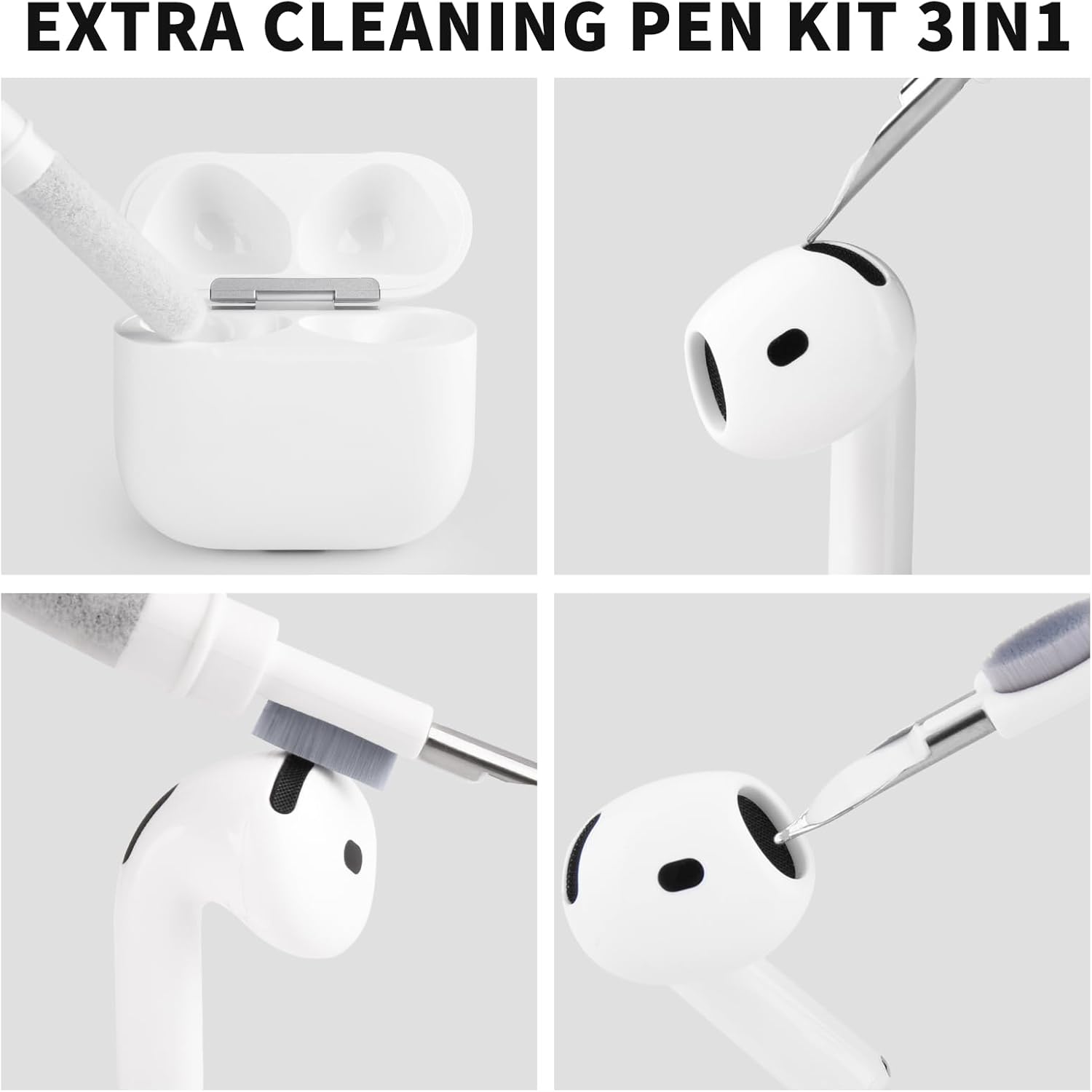 Wanme Protective Case for AirPods 4, Silicone Cover with Carabiner