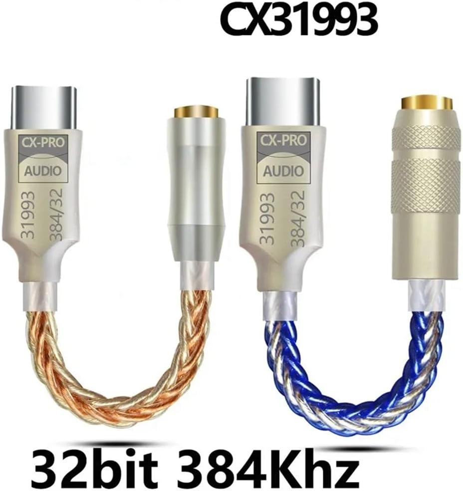CX31993 HiFi USB-C to 3.5mm Headphone Amplifier IEM Adapter