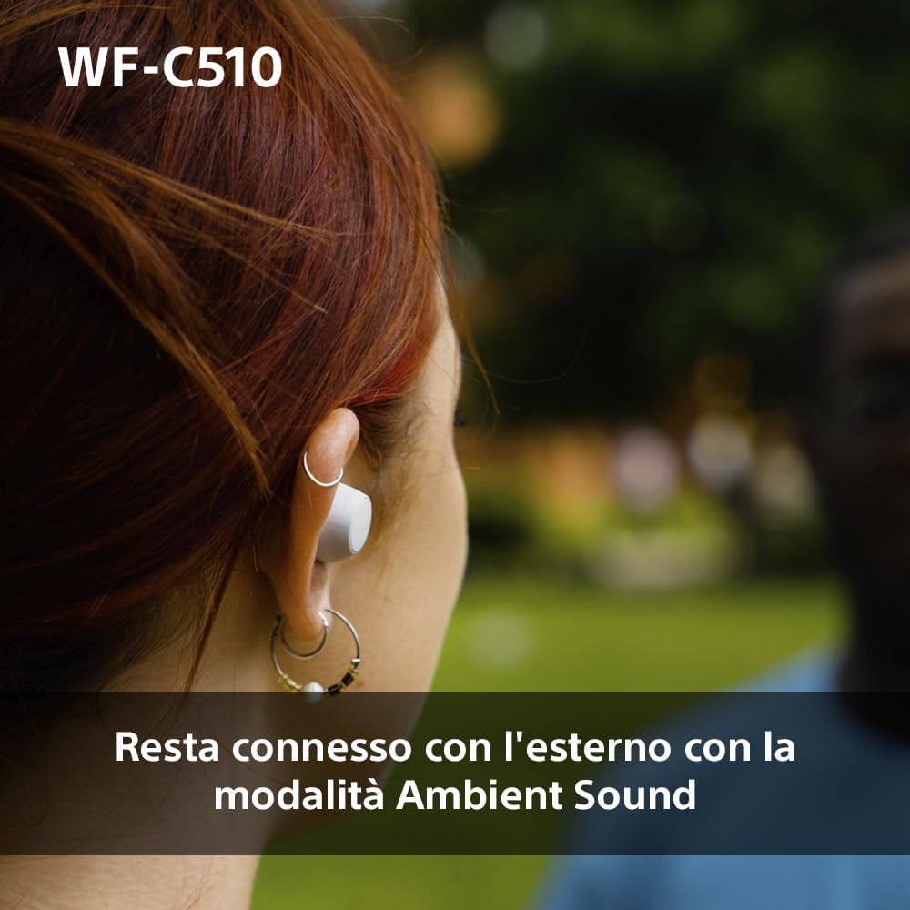 Sony WF-C510 Wireless Earbuds | Compact, IPX4, 22H Battery, Black