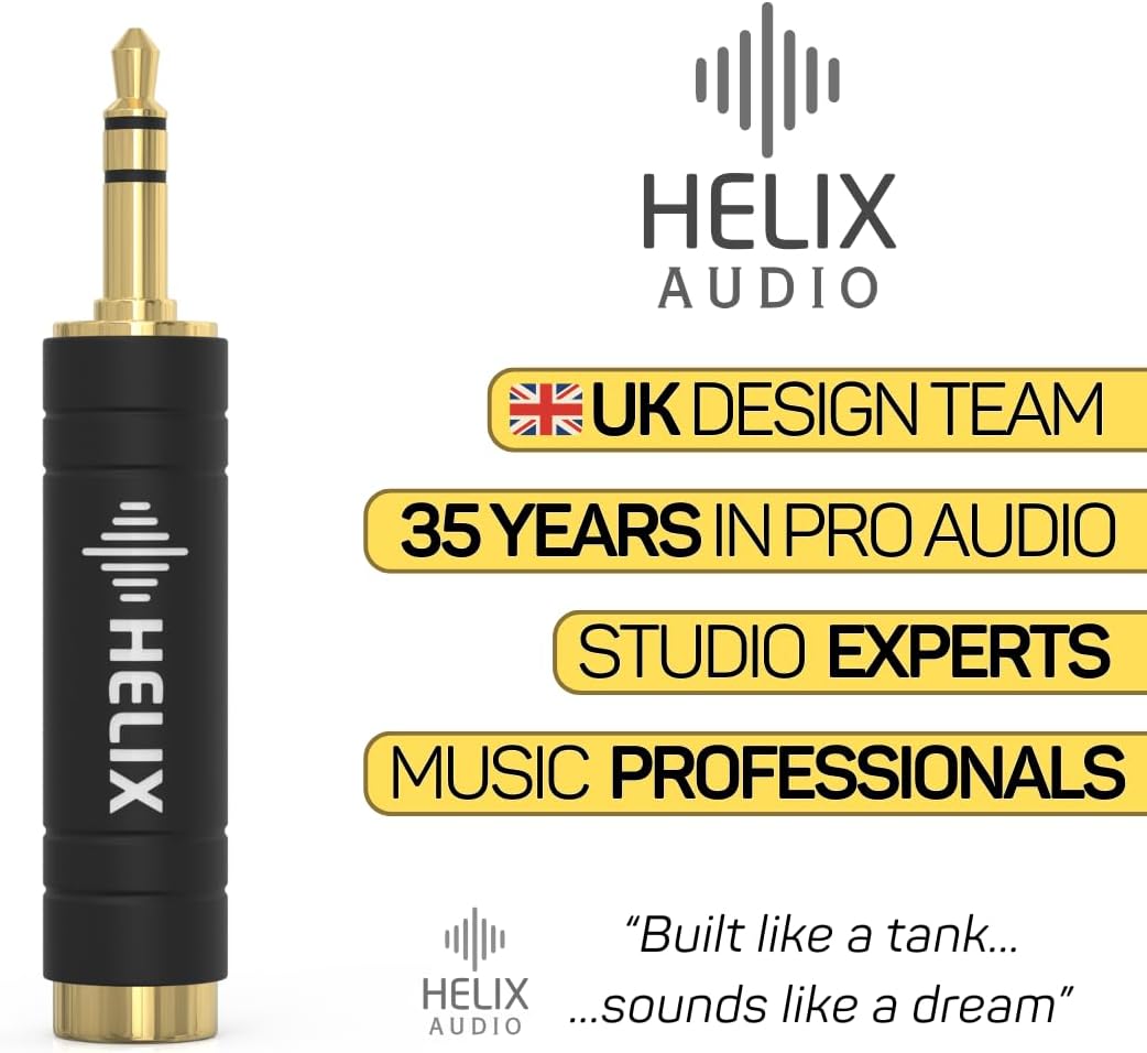 6.35mm to 3.5mm Headphone Adapter, Gold-Plated Stereo Jack Converter