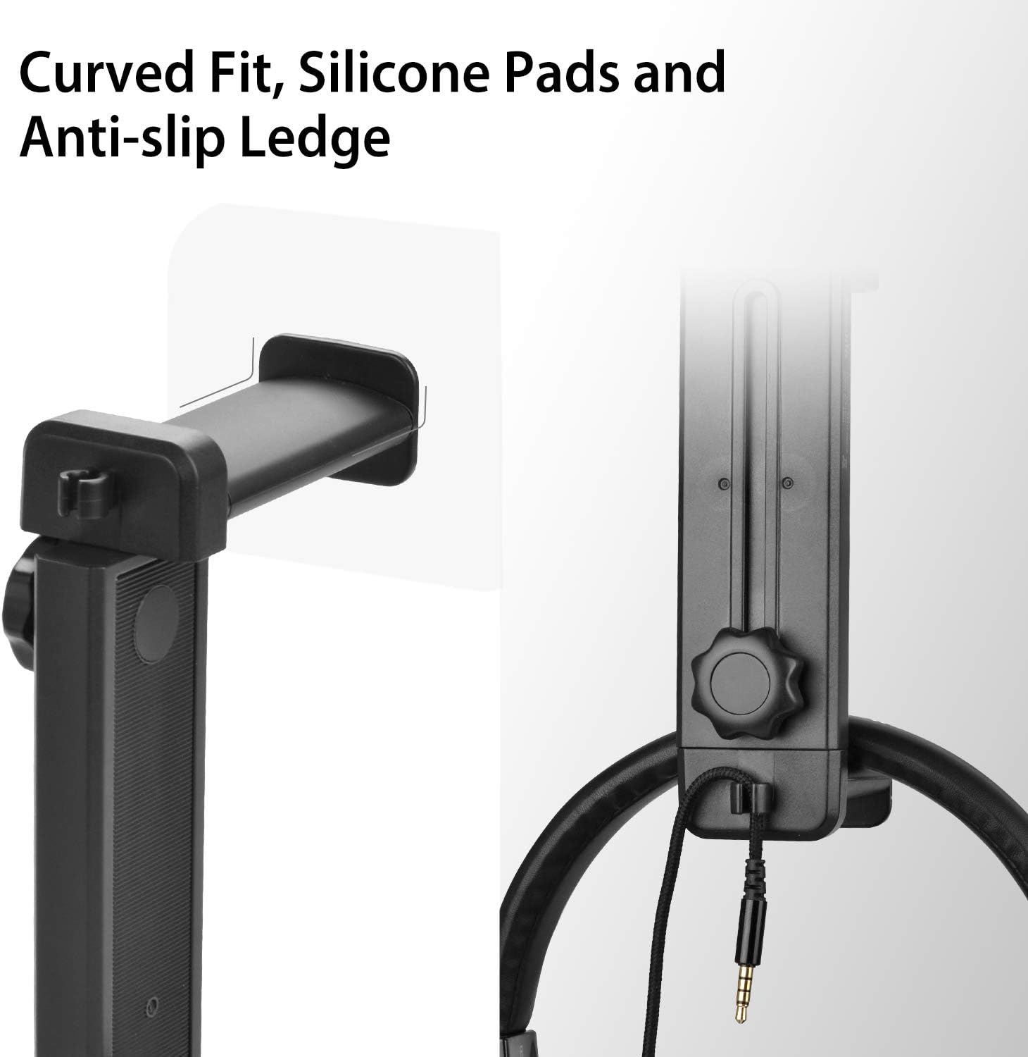 NEETTO HS906 2-in-1 Headphone Stand & Hanger for Above or Under Desk