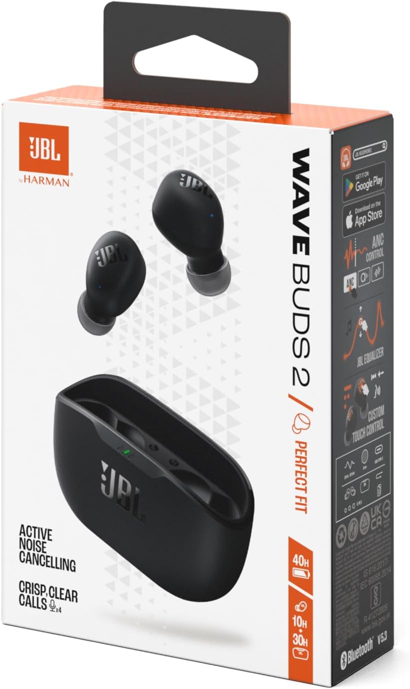 ANC Bluetooth Earbuds with 40H Playtime, IP54 Water Resistant