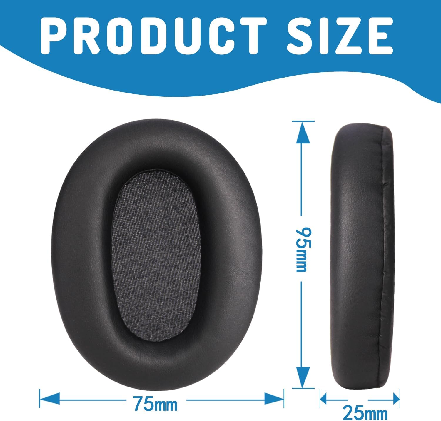 Adhiper WH-CH710N Ear Pads for Sony WH-CH700N/710N/720N Black