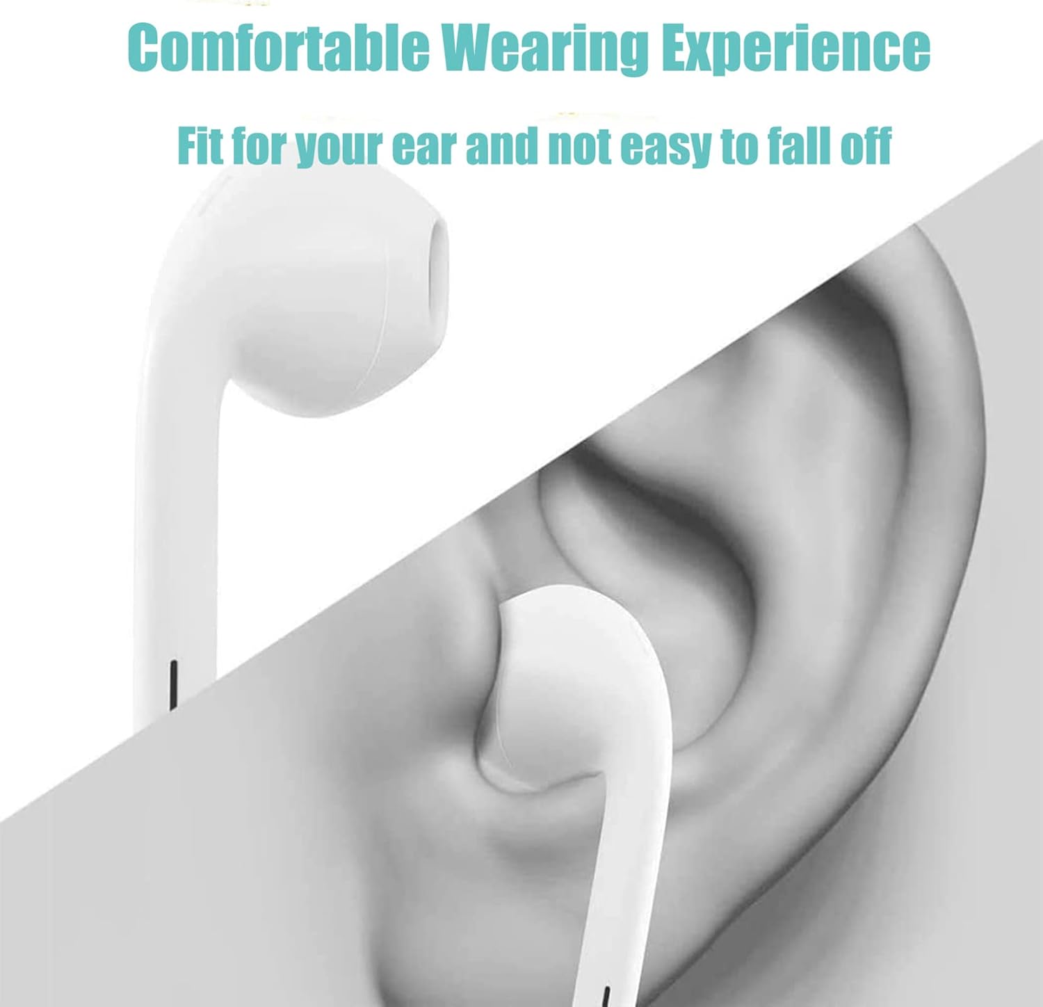 Apple MFi Certified 2 Pack Lightning iPhone Wired Earbuds Earphones 70C