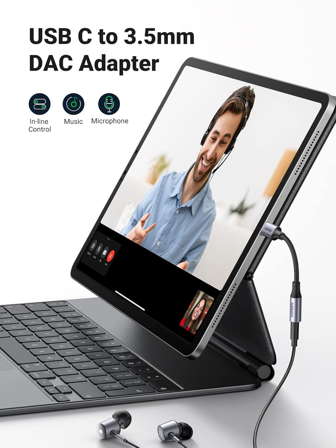 USB-C to 3.5mm DAC Hi-Fi Stereo Audio Adapter Type-C Aux Headphone Jack Compatible with iPhone 17 16 15 Galaxy S25 S24 S23 iPad Pixel
