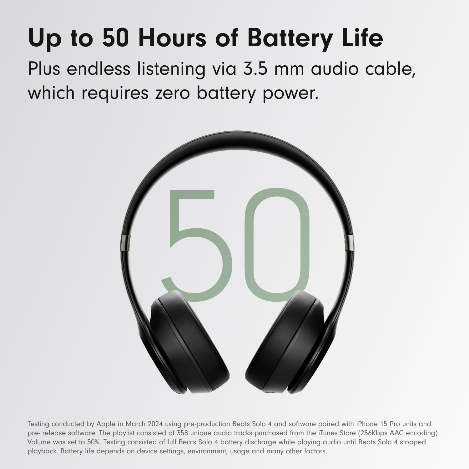 Bluetooth On-Ear Headphones, 50H Battery, Apple & Android Compatible