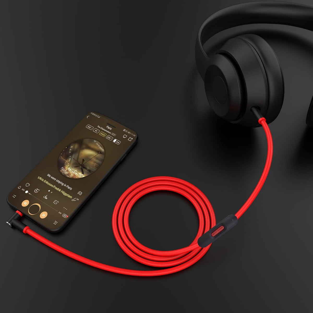 Replacement Audio Cable for Beats Solo 3 Solo 4 Studio Pro with Mic