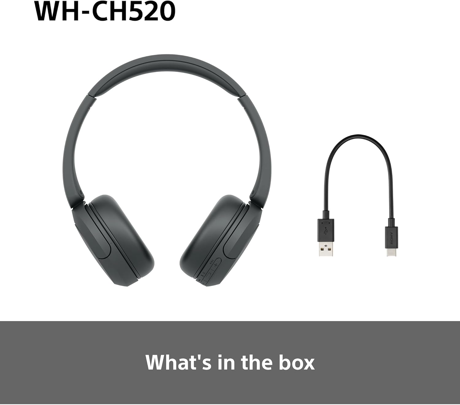 Wireless On-Ear Headphones with 50H Playtime, Custom EQ, Clear Call Quality, Black