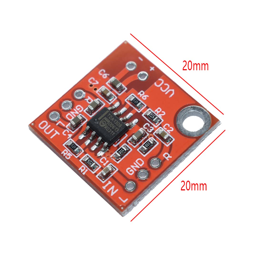 Hailege 5pcs TDA1308 Stereo Headphone Amplifier Board 3V-6V