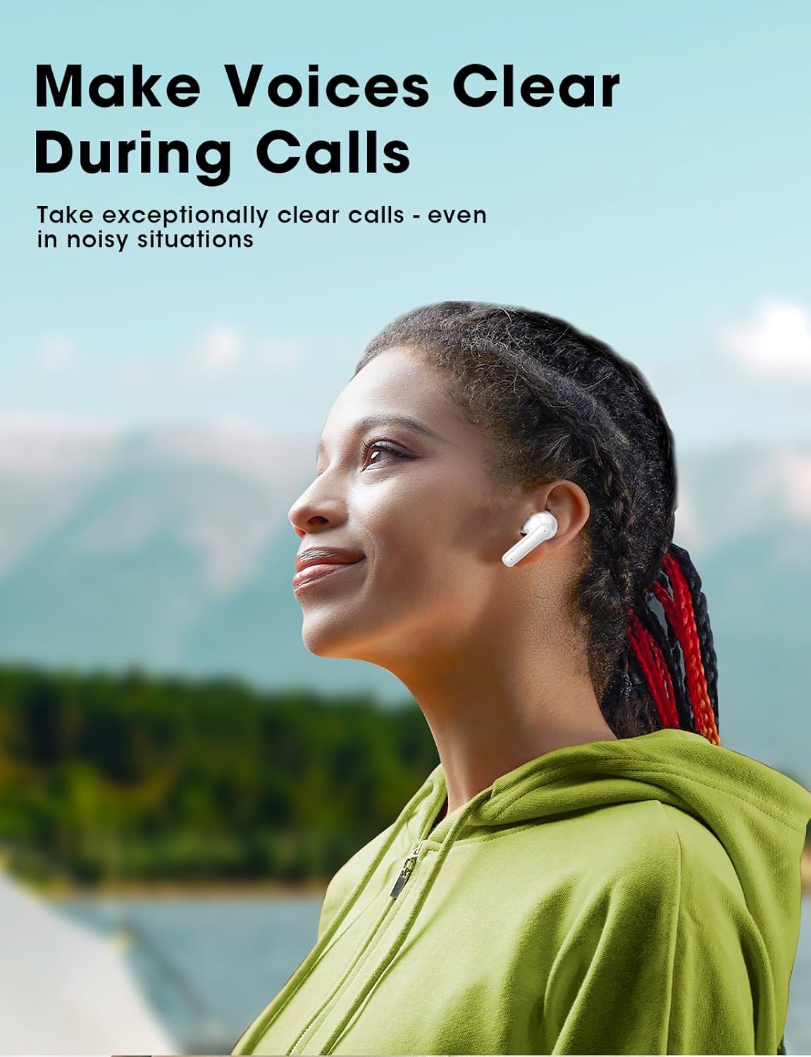 ZZU Wireless Earbuds Bluetooth 5.4, ENC, 48H Playtime, IPX7