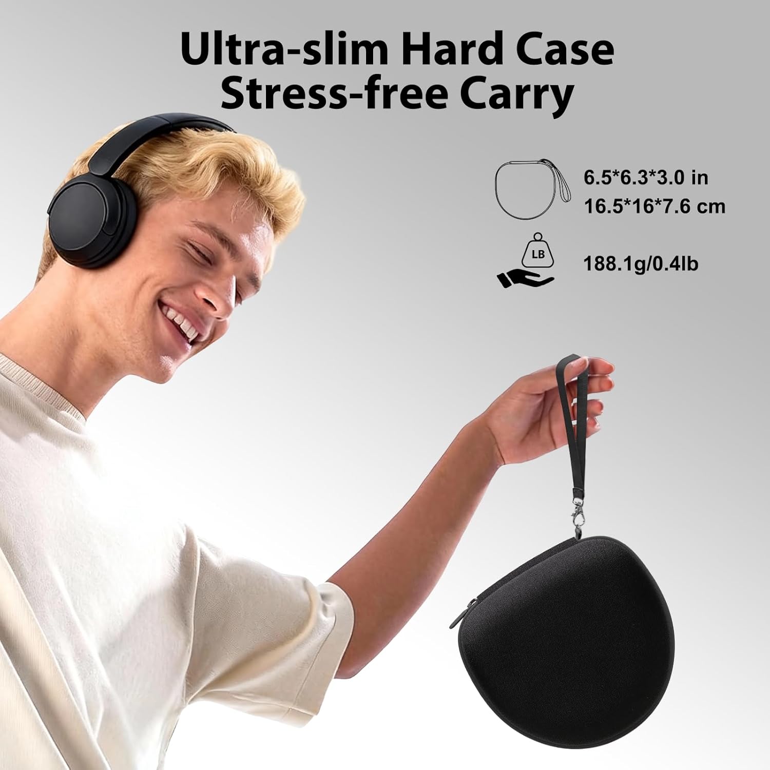 Hard Headphone Case for Anker Q20i Beats JLab TOZO Travel EVA Bag