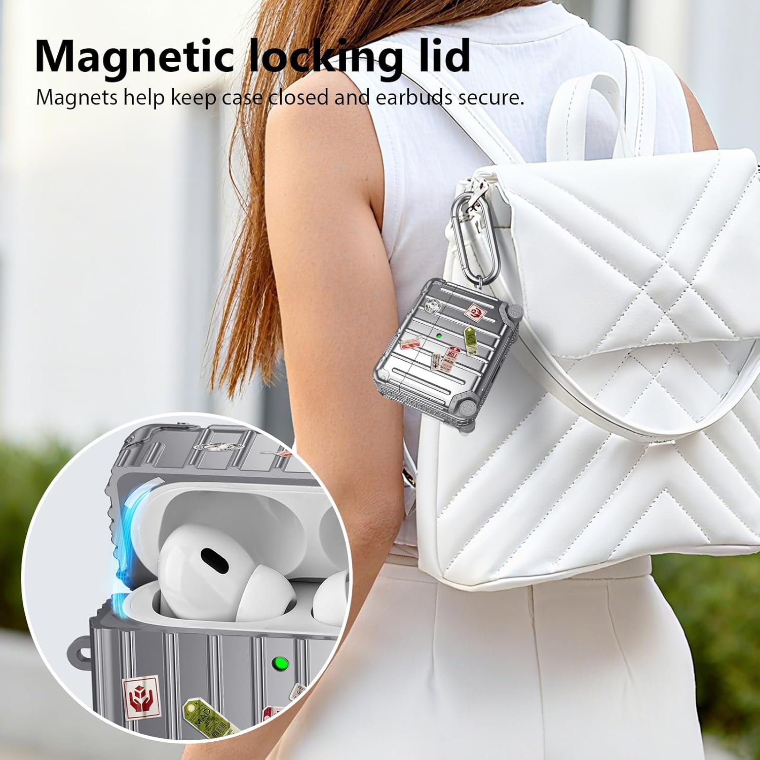 VISOOM AirPods Pro 3 Case 2025 TPU Protective Cover w/ Keychain Kit
