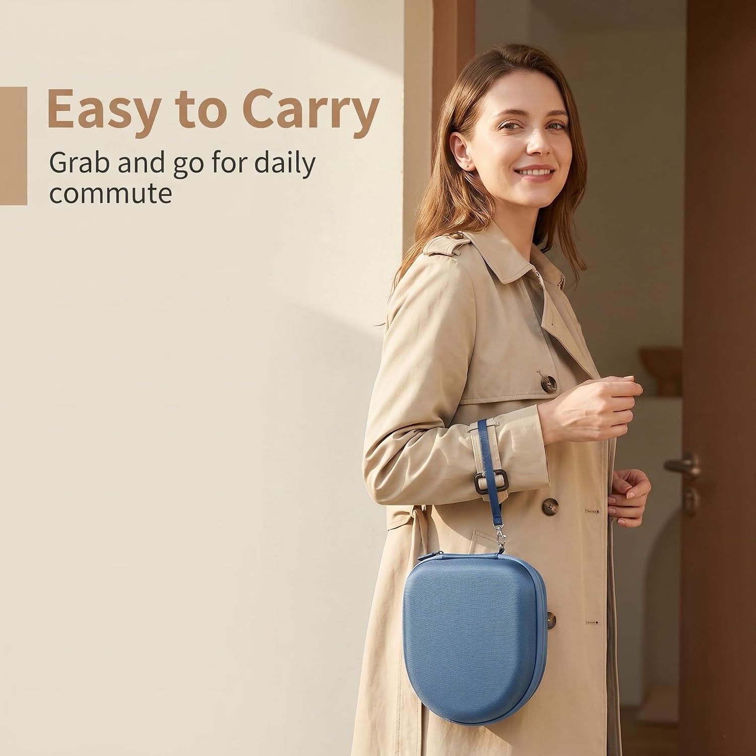 Hard Headphone Case for Sony WH-CH520/CH510 Travel Storage Blue Cover!