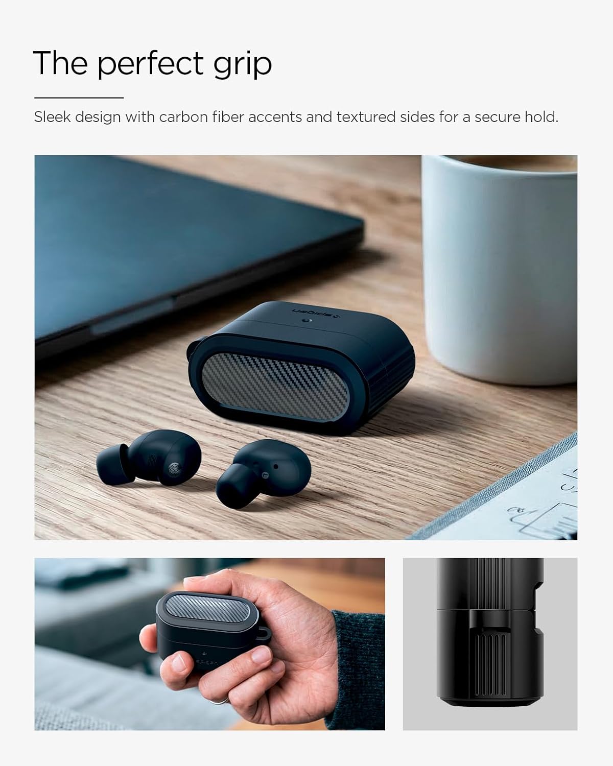Spigen Rugged Armor Case for Sony WF-1000XM6 2026 Matte Black
