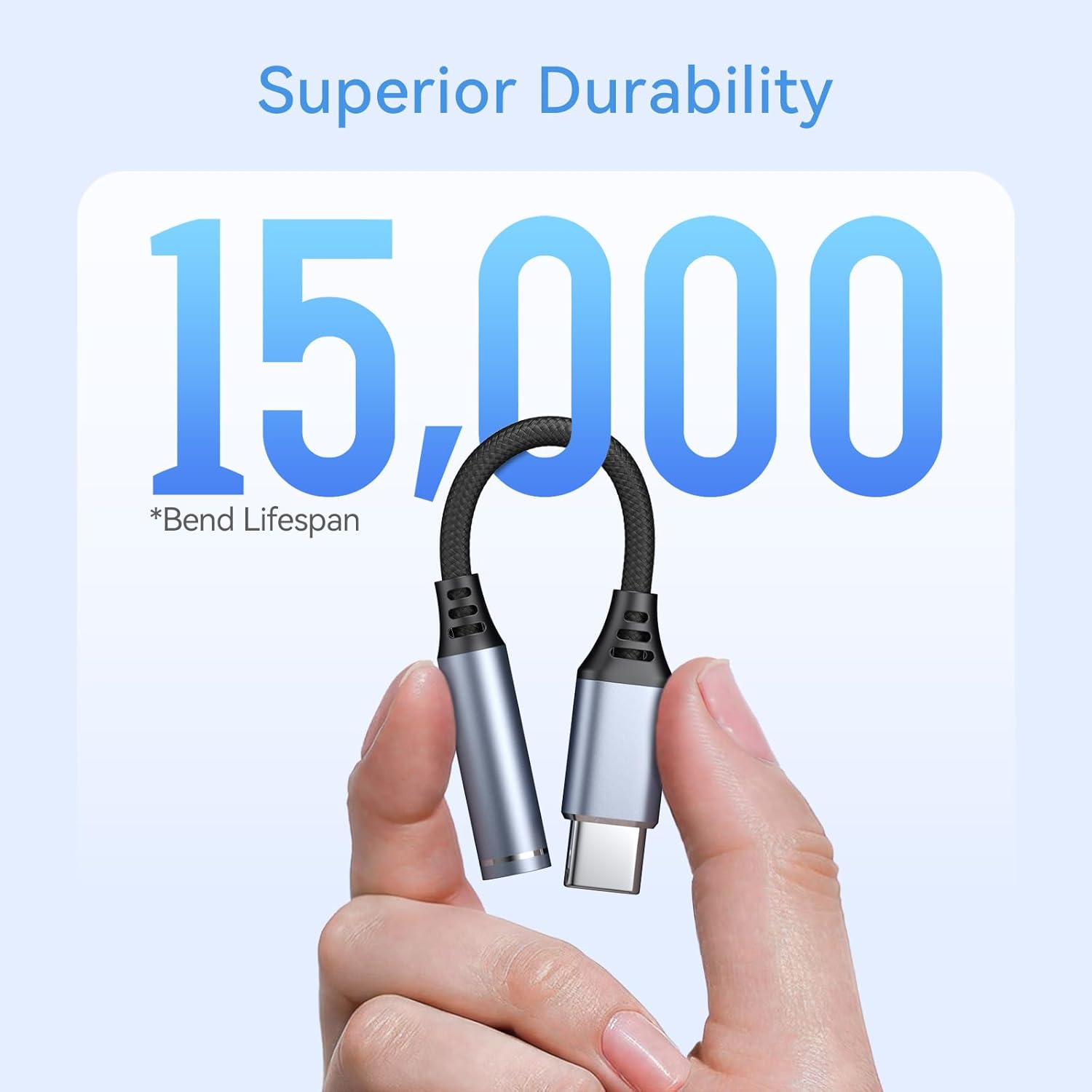 USB C to 3.5mm Headphone Adapter, Hi-Res DAC Audio Dongle Gray