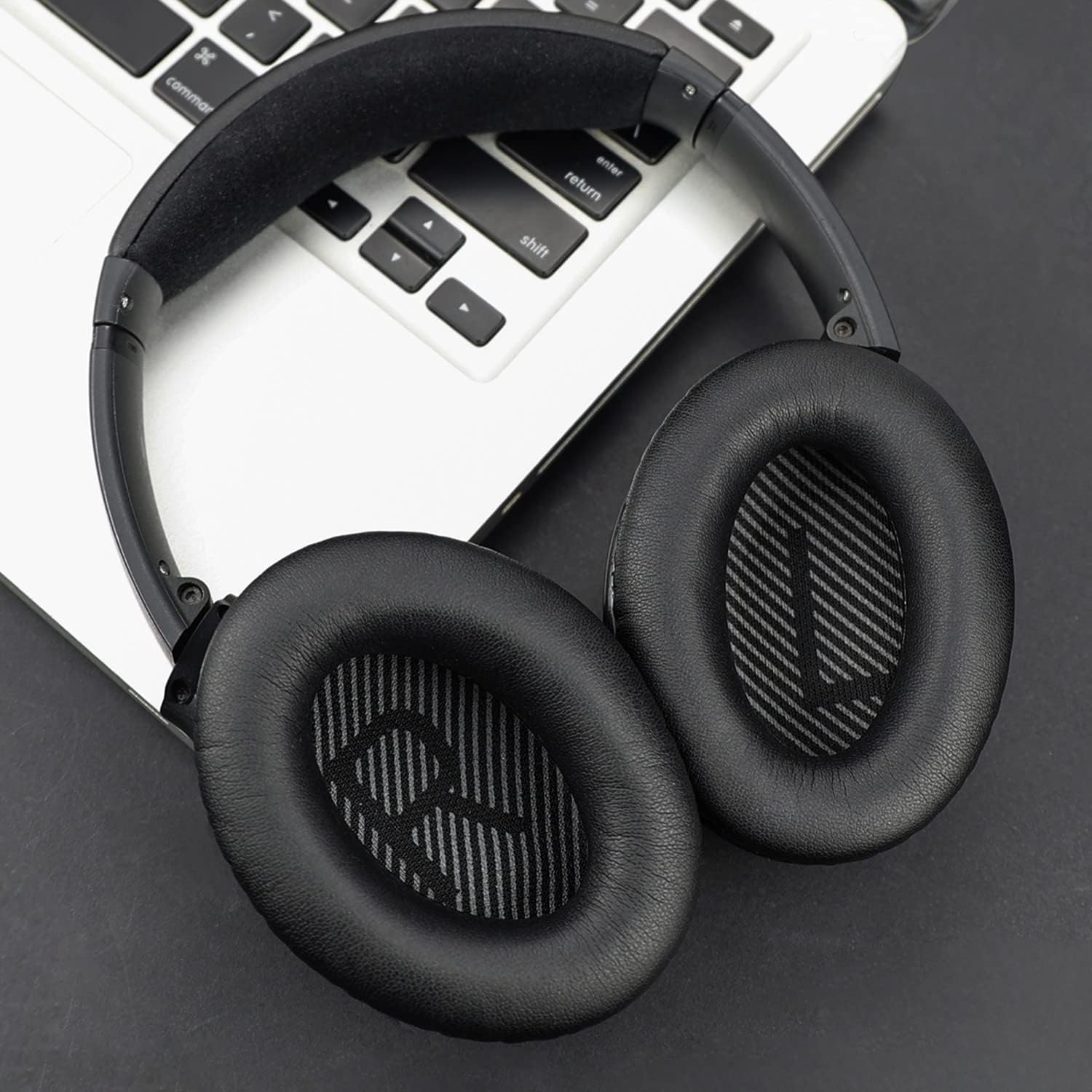 SoloWIT Earpads for Bose QC35 & QC35 II Headphones, Black Pair