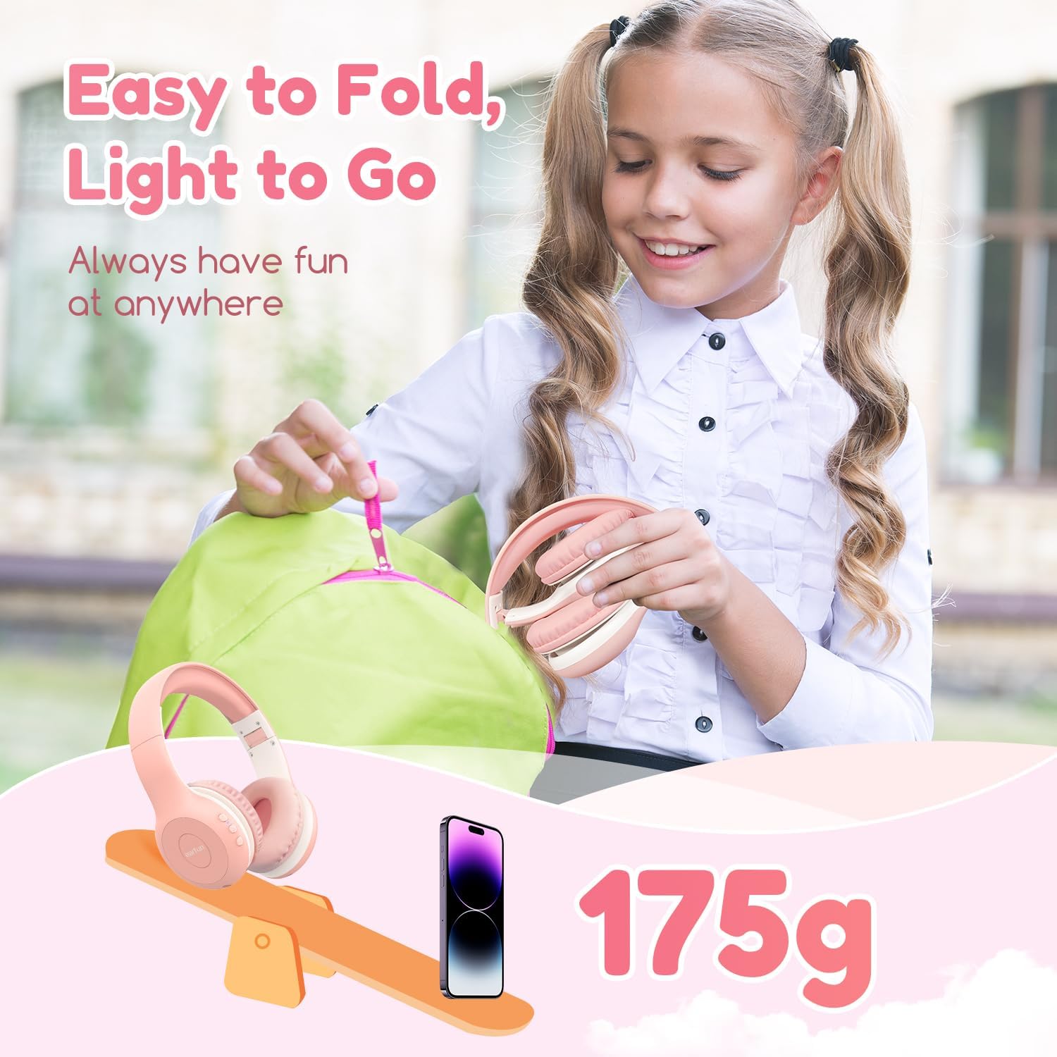 EarFun Kids Wireless Headphones, Bluetooth 5.4, 85/94dB Volume Limit X