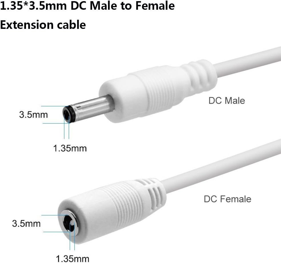 3m DC Power Extension Cable 3.5mm Male to Female for CCTV Cameras