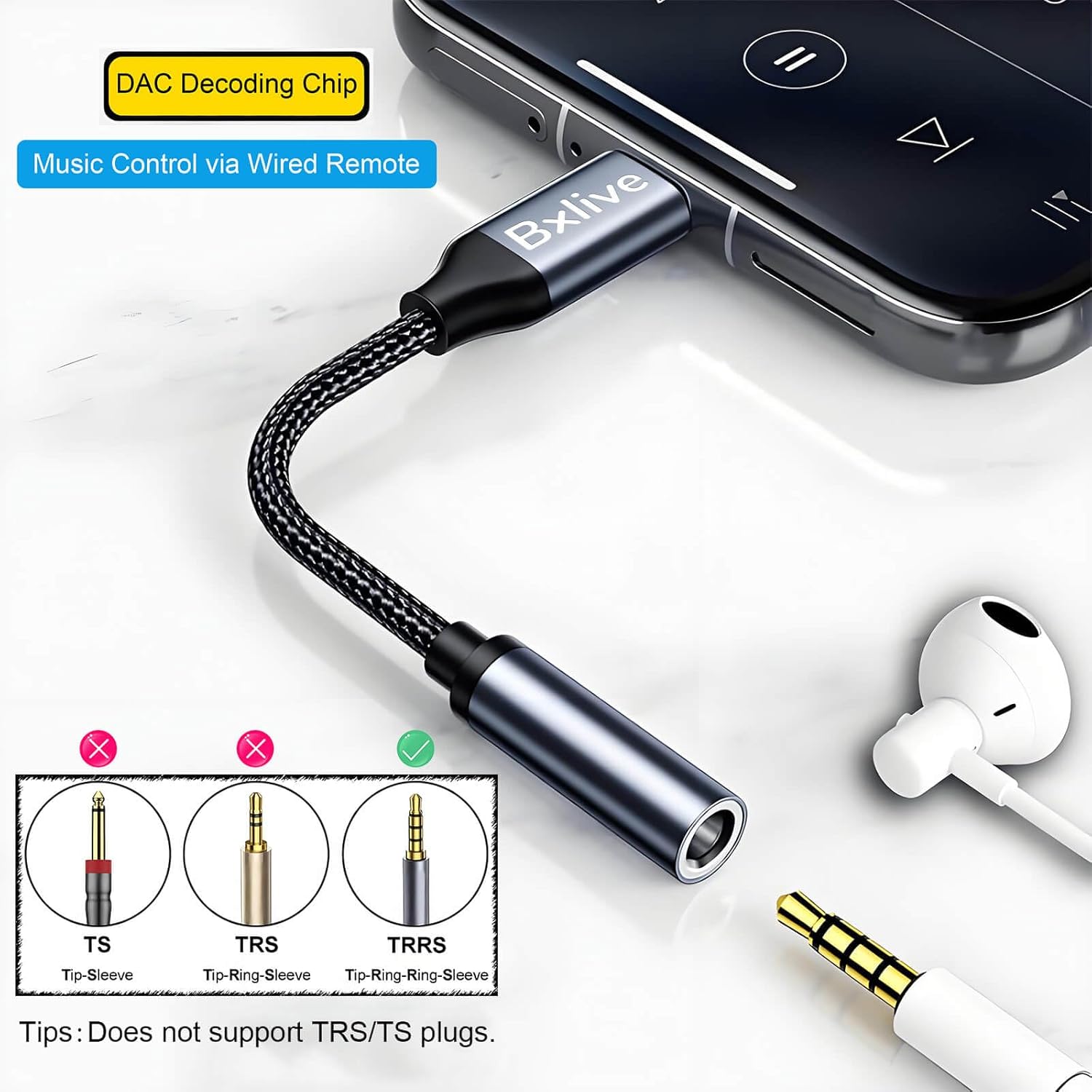 USB-C to 3.5mm Aux Adapter 2 Pack for Samsung, iPad, Huawei, Xiaomi