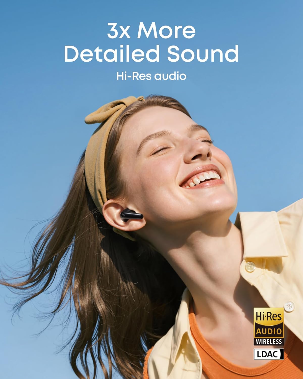 P31i Real-Time Adaptive Noise Cancelling Hi-Res Sound Wireless Bluetooth Earbuds 50H Playtime