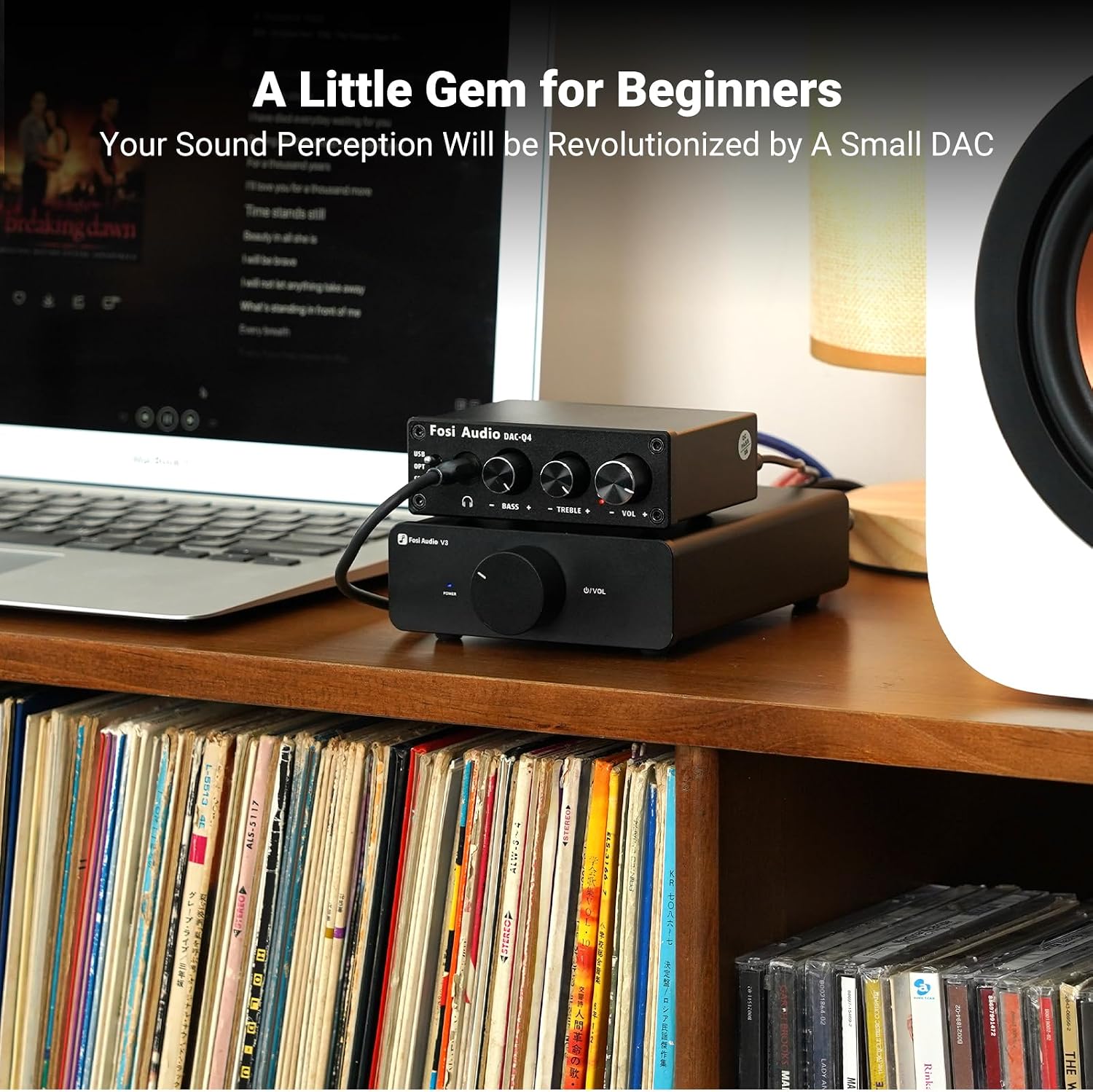 Fosi Audio Q4 DAC Headphone Amplifier USB Optical Coaxial 192kHz