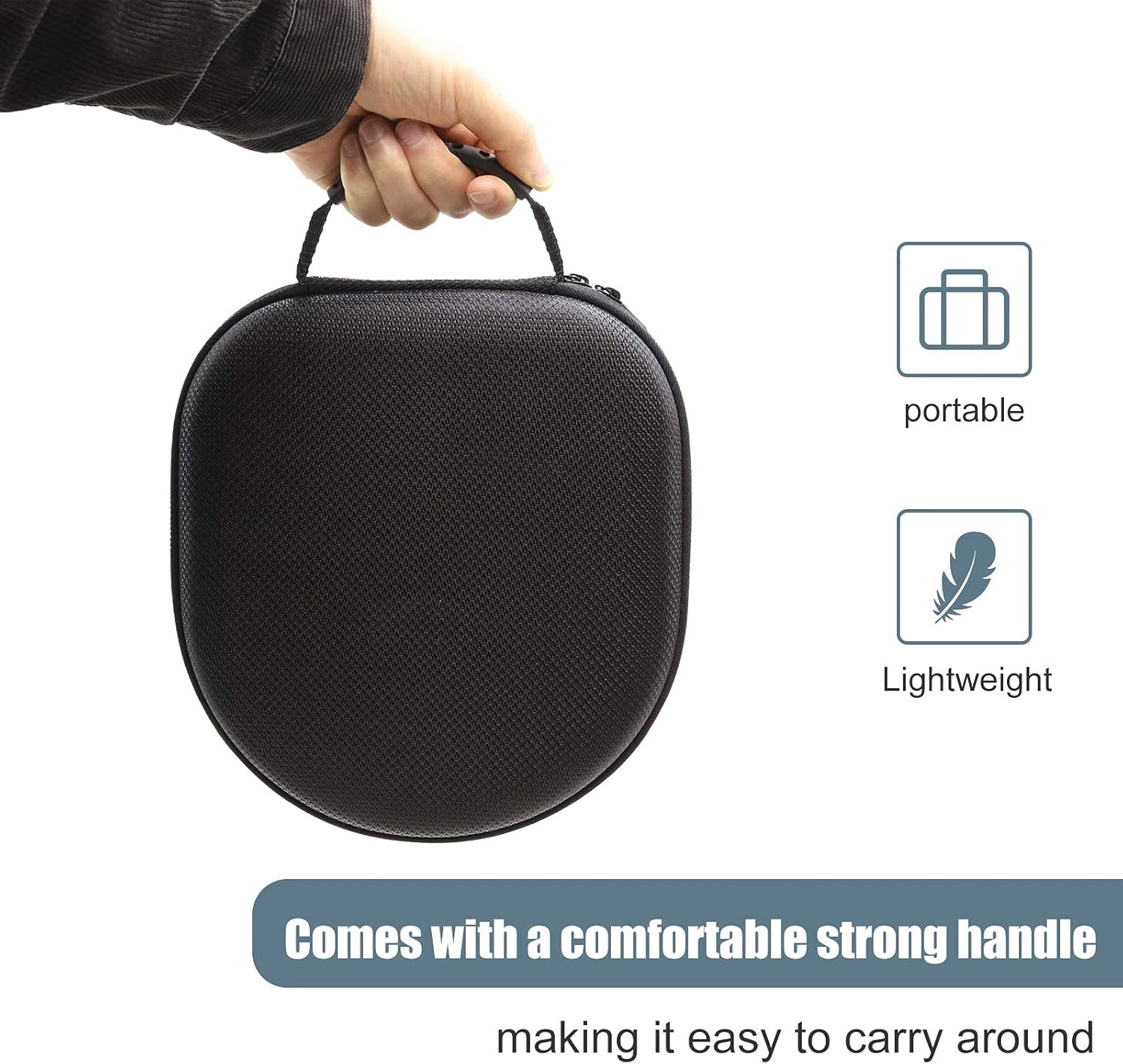 ProCase Hard Carrying Case for Sony & Bose Headphones, Black Travel Bag