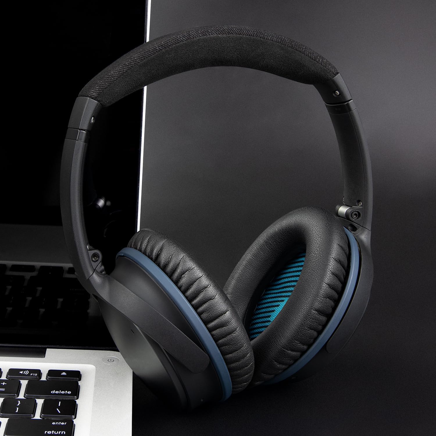SoloWIT Earpads for Bose QC15/QC25/QC35, QC2, AE2 - Black/Blue