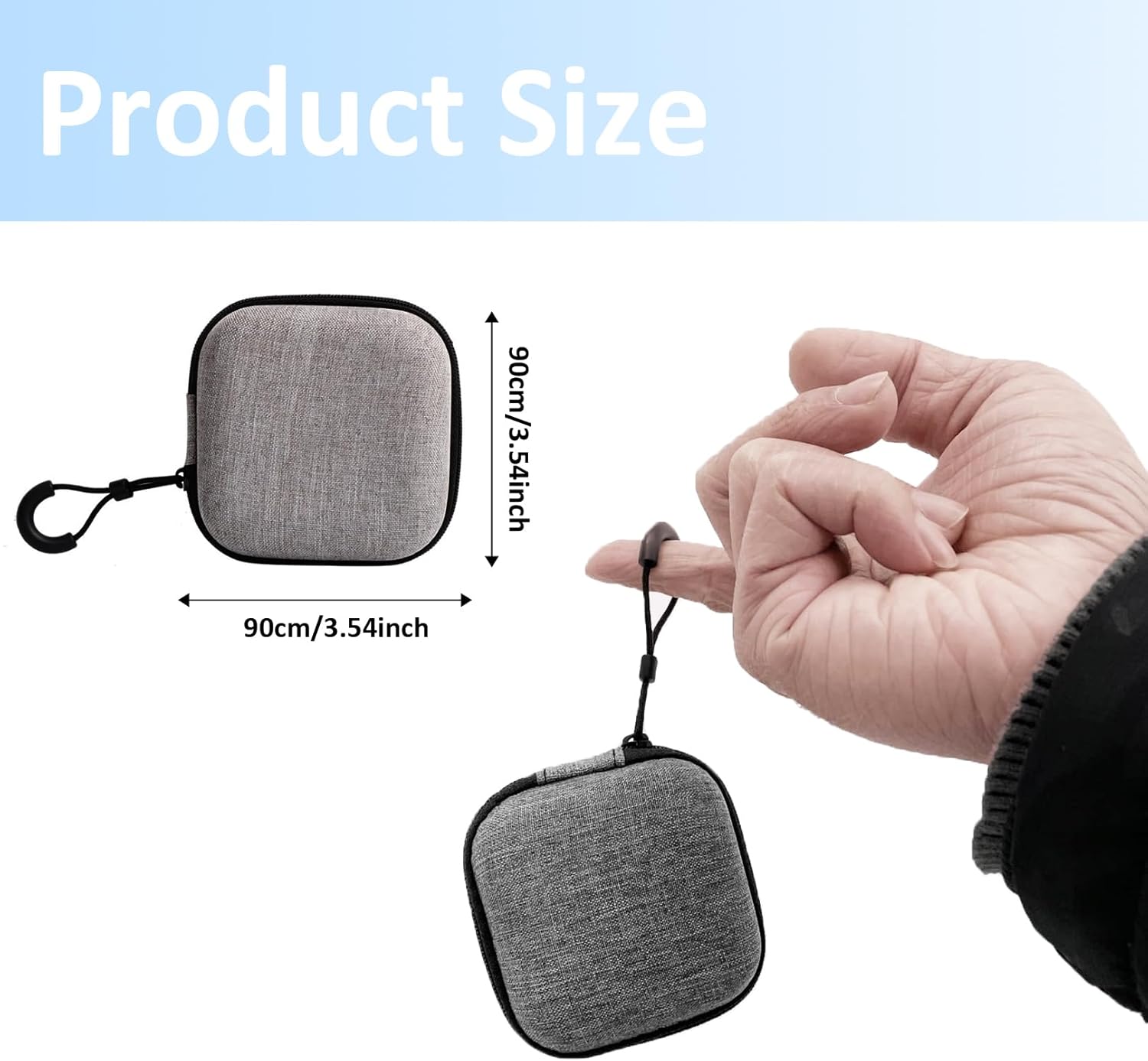 EVA Headphone Storage Case Portable Shockproof Zip Carrying Pouch