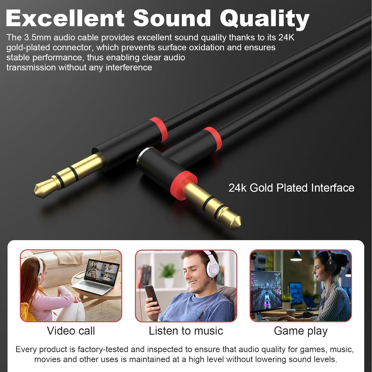 Replacement Audio Cable for Beats Solo 3 Solo 4 Studio Pro with Mic