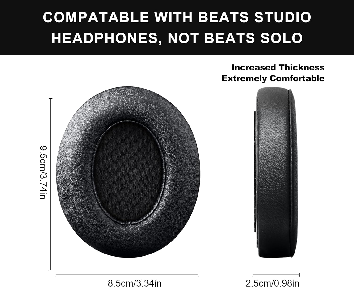 Dream Beats Studio 3 Replacement Ear Pads Memory Foam Black