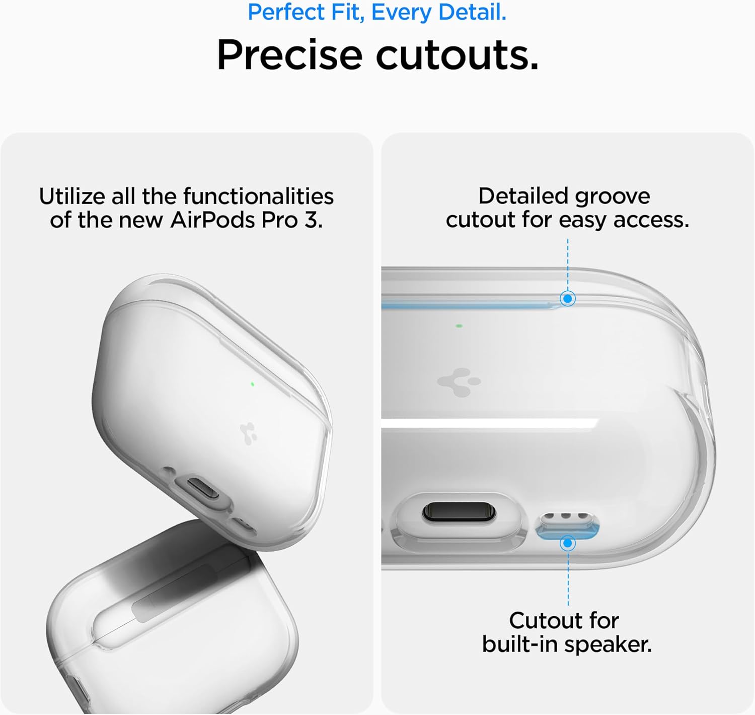 Spigen Crystal Clear Liquid Case Compatible with AirPods Pro 3 2025