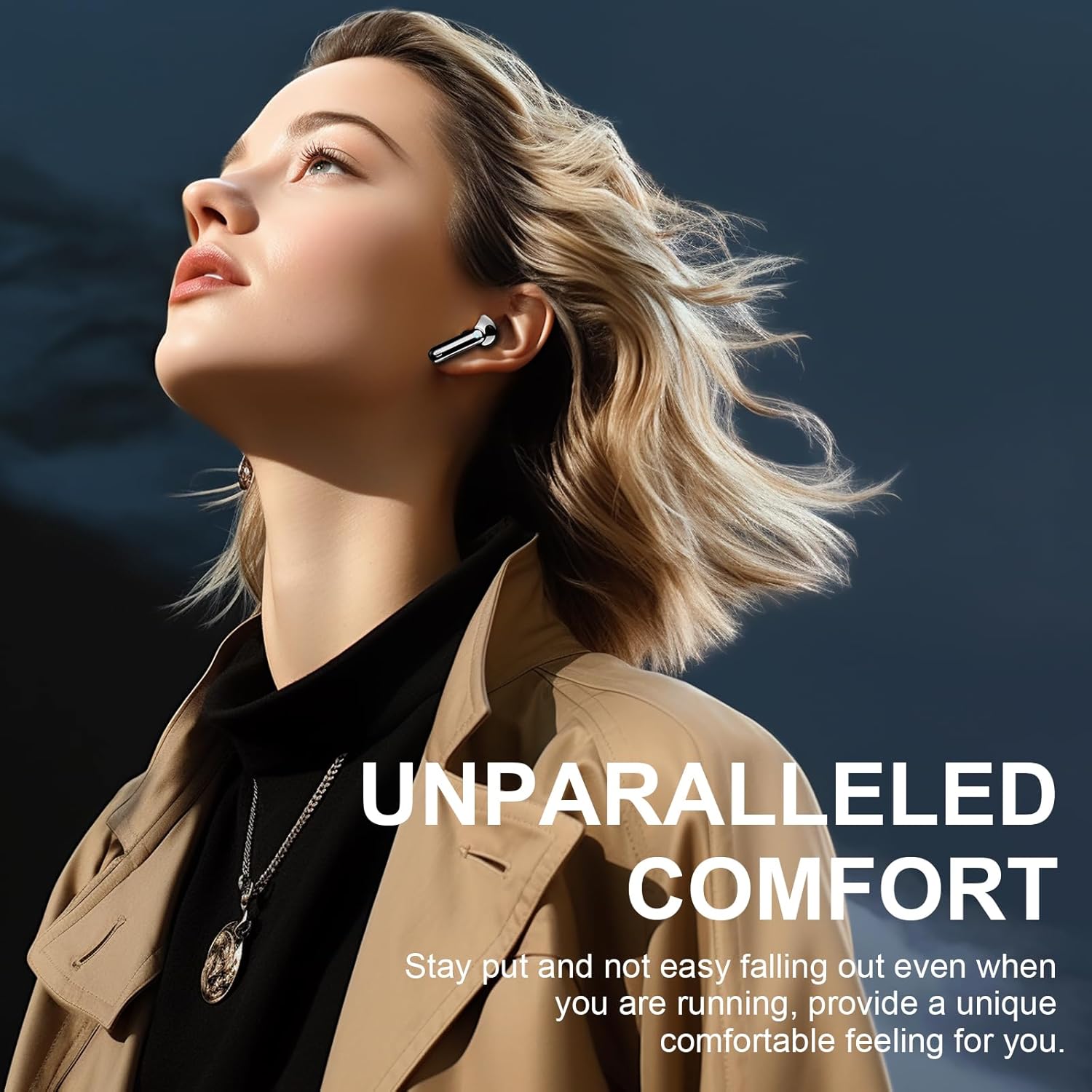 Bluetooth 5.4 Wireless Earbuds, 50H Playtime, ENC Mic, IP7 Waterproof
