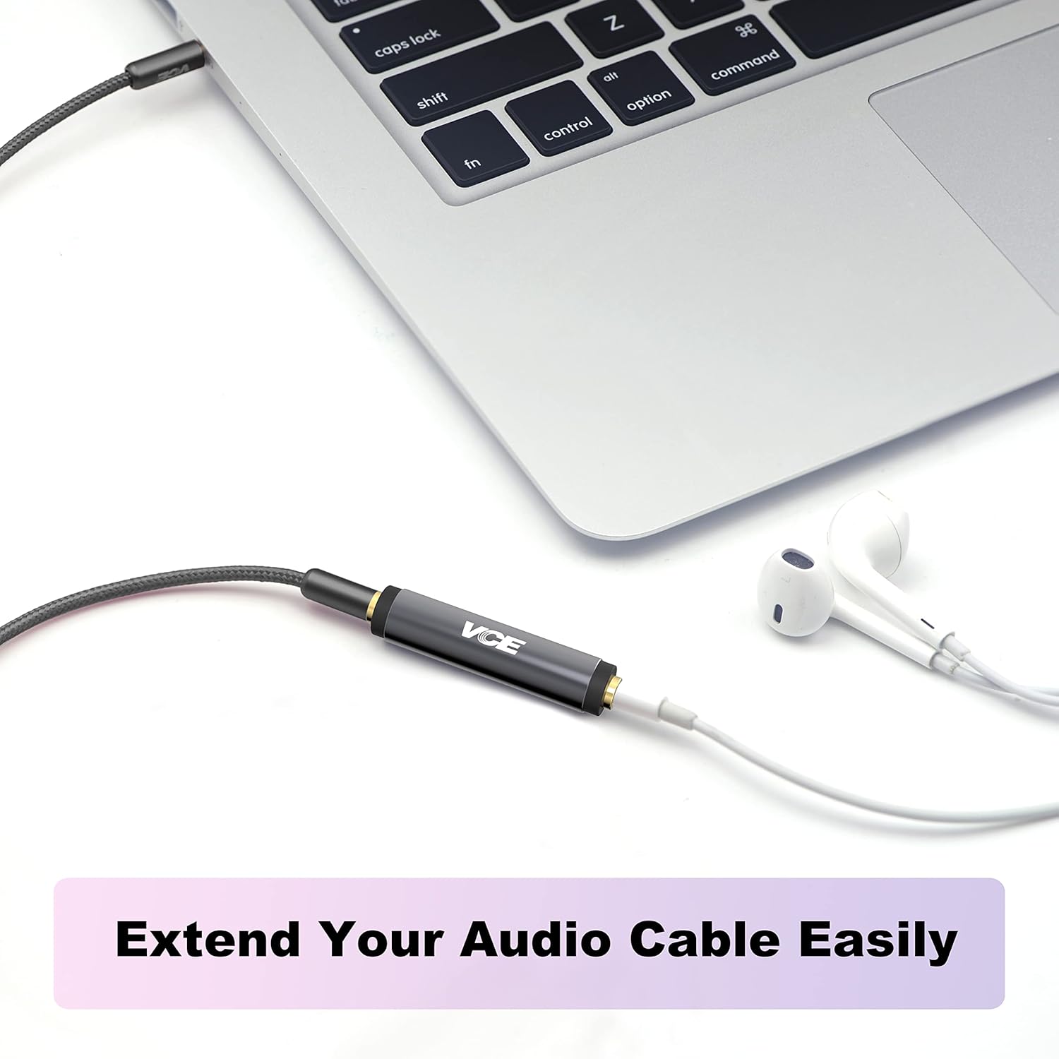 VCE 3.5mm Female to Female Aux Adapter, Gold Plated, 2-Pack, Audio Extender