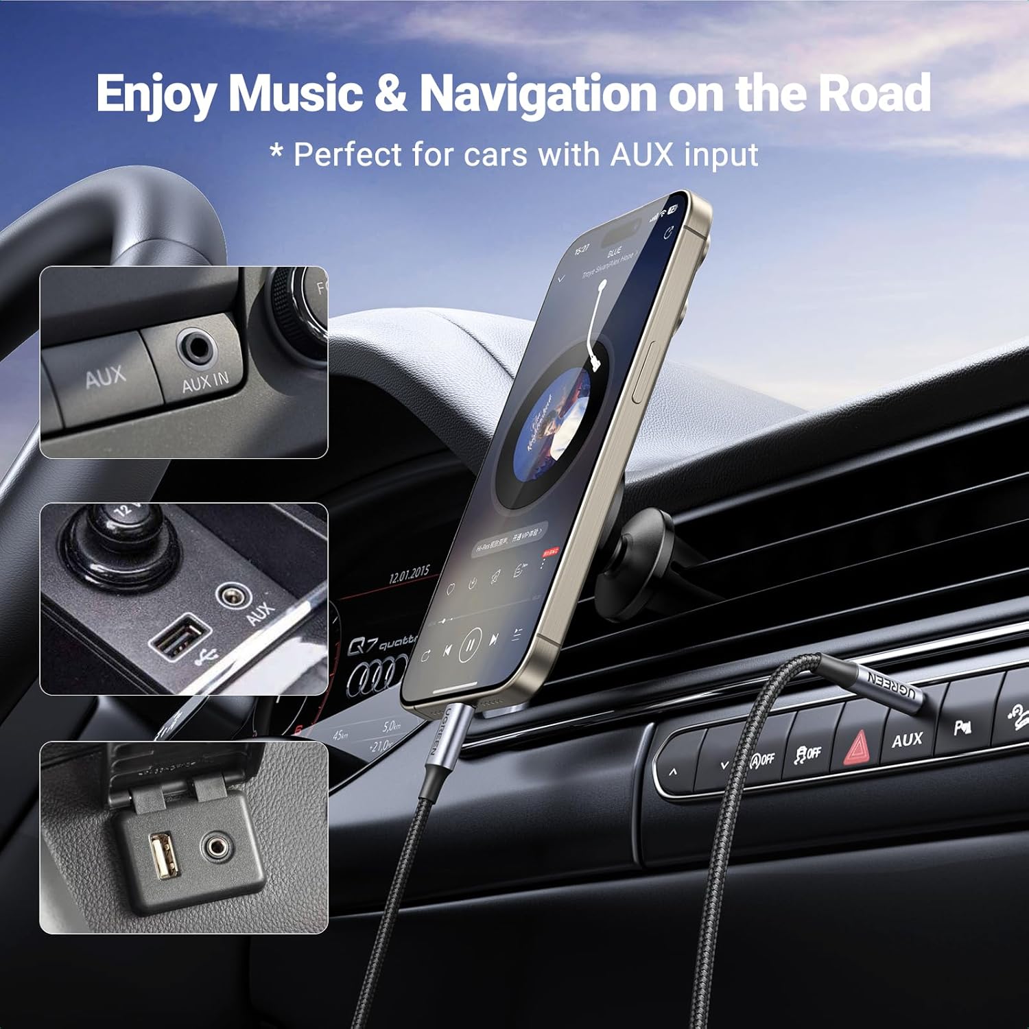UGREEN USB-C to Aux Cable DAC Hi-Fi Audio Adapter 1M