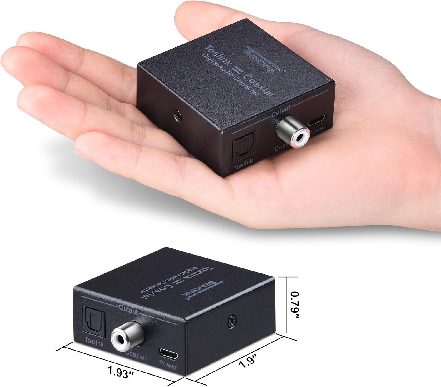 Tendak Optical Toslink to Coaxial SPDIF Digital Audio Converter