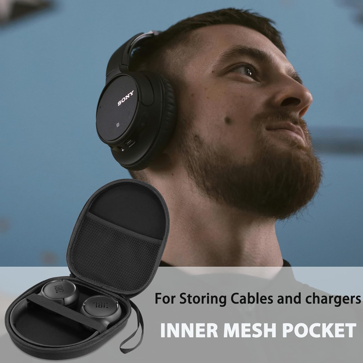 Hard Travel Case Compatible with Sony & JBL Noise Cancelling Headphones