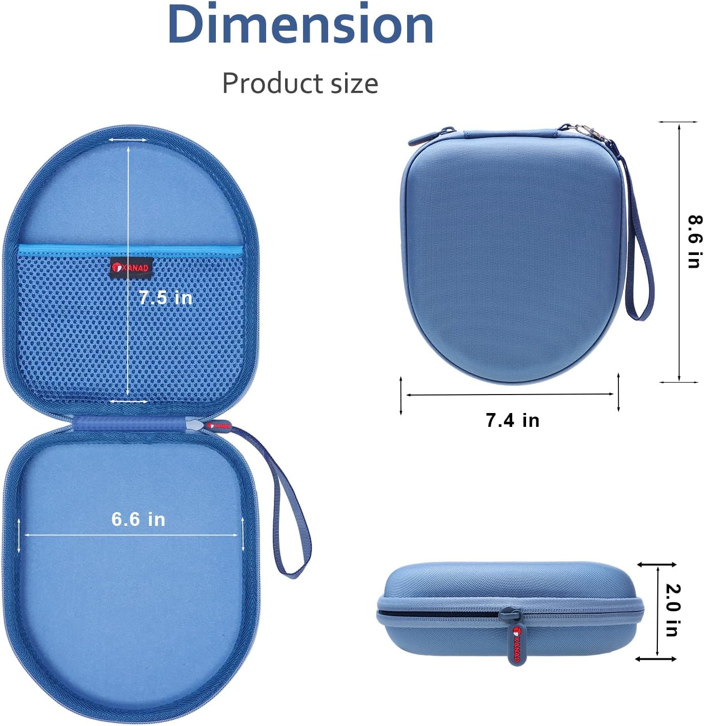 Hard Headphone Case for Sony WH-CH520/CH510 Travel Storage Blue Cover!