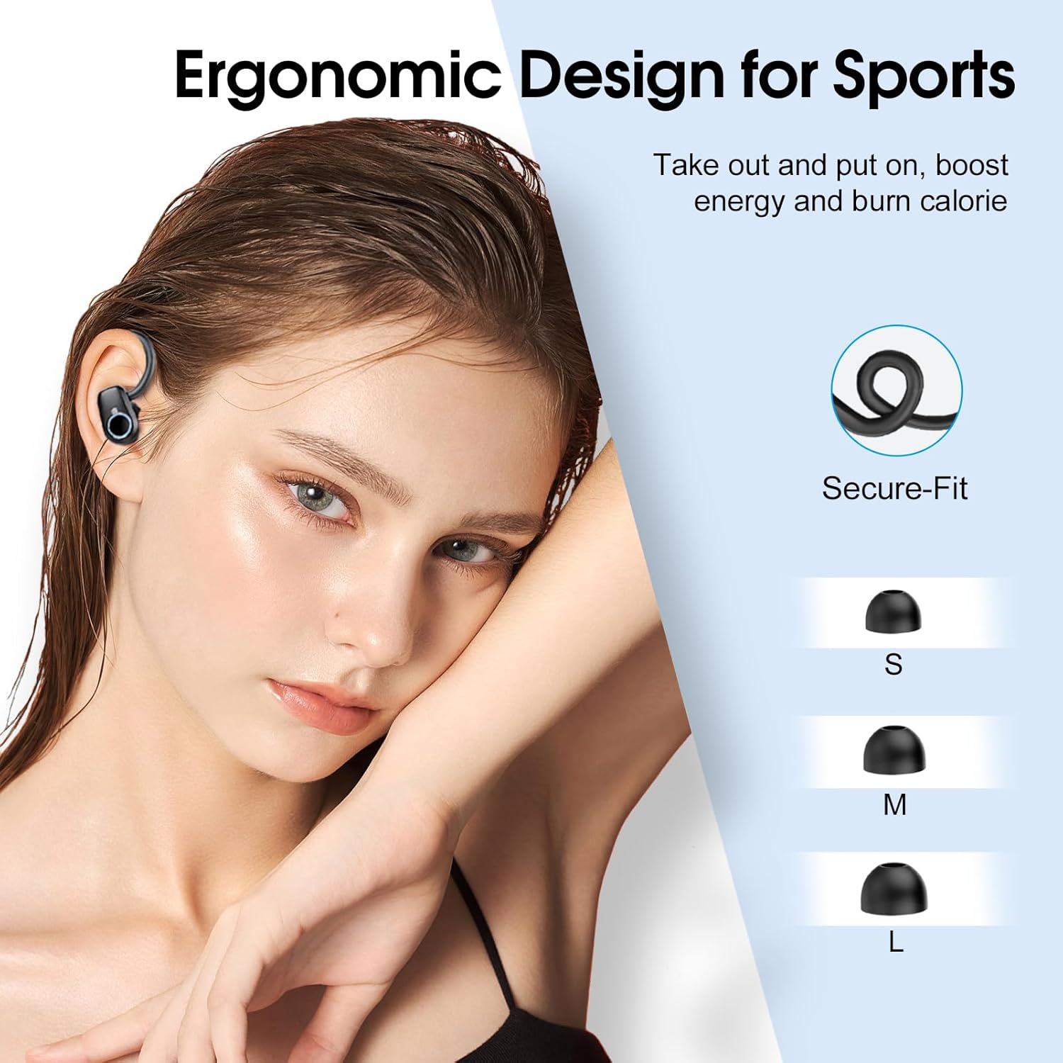 Wireless Earbuds Bluetooth 5.3 ENC Mic 50H LED Display Sport IP7 Earbuds