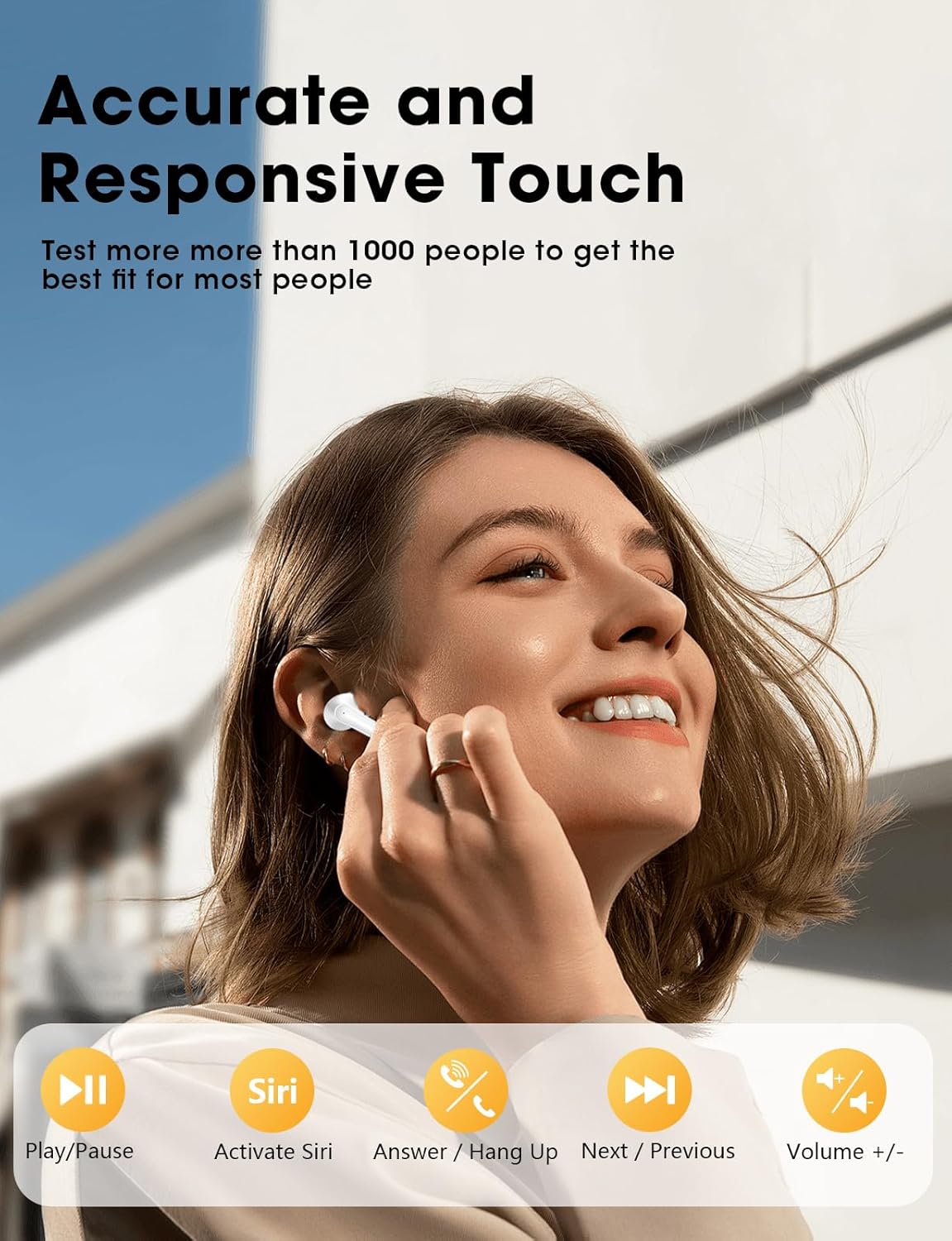 ZZU Wireless Earbuds Bluetooth 5.4, ENC, 48H Playtime, IPX7