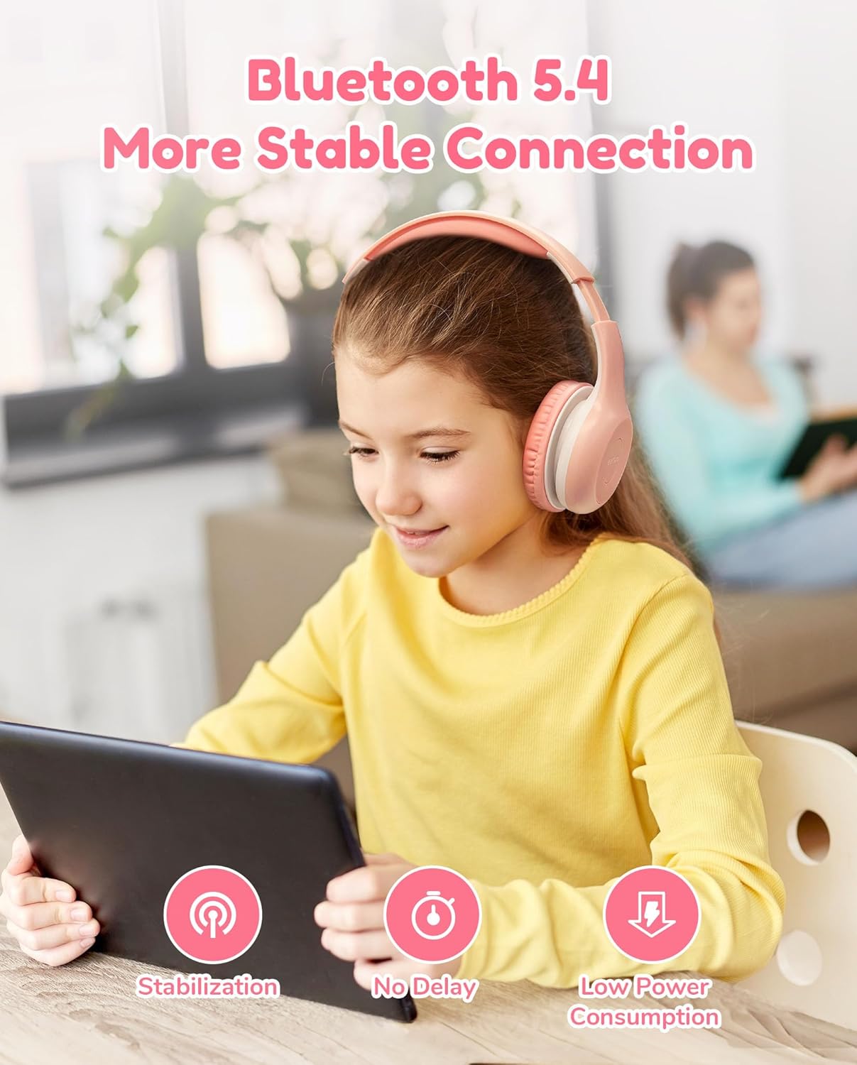 EarFun Kids Wireless Headphones, Bluetooth 5.4, 85/94dB Volume Limit X