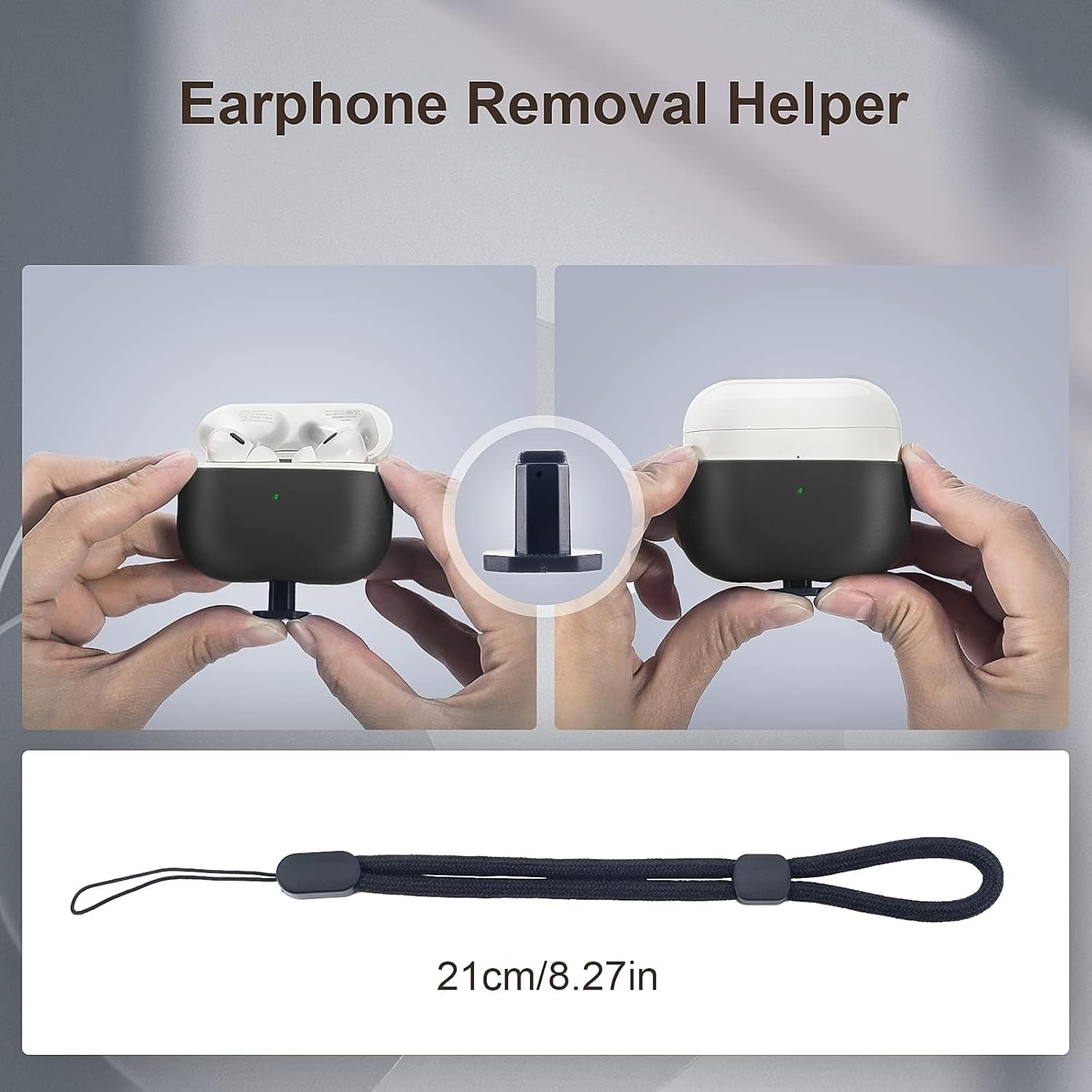 TPU AirPods Pro 3 Case with Hand Strap Textured Protective Cover