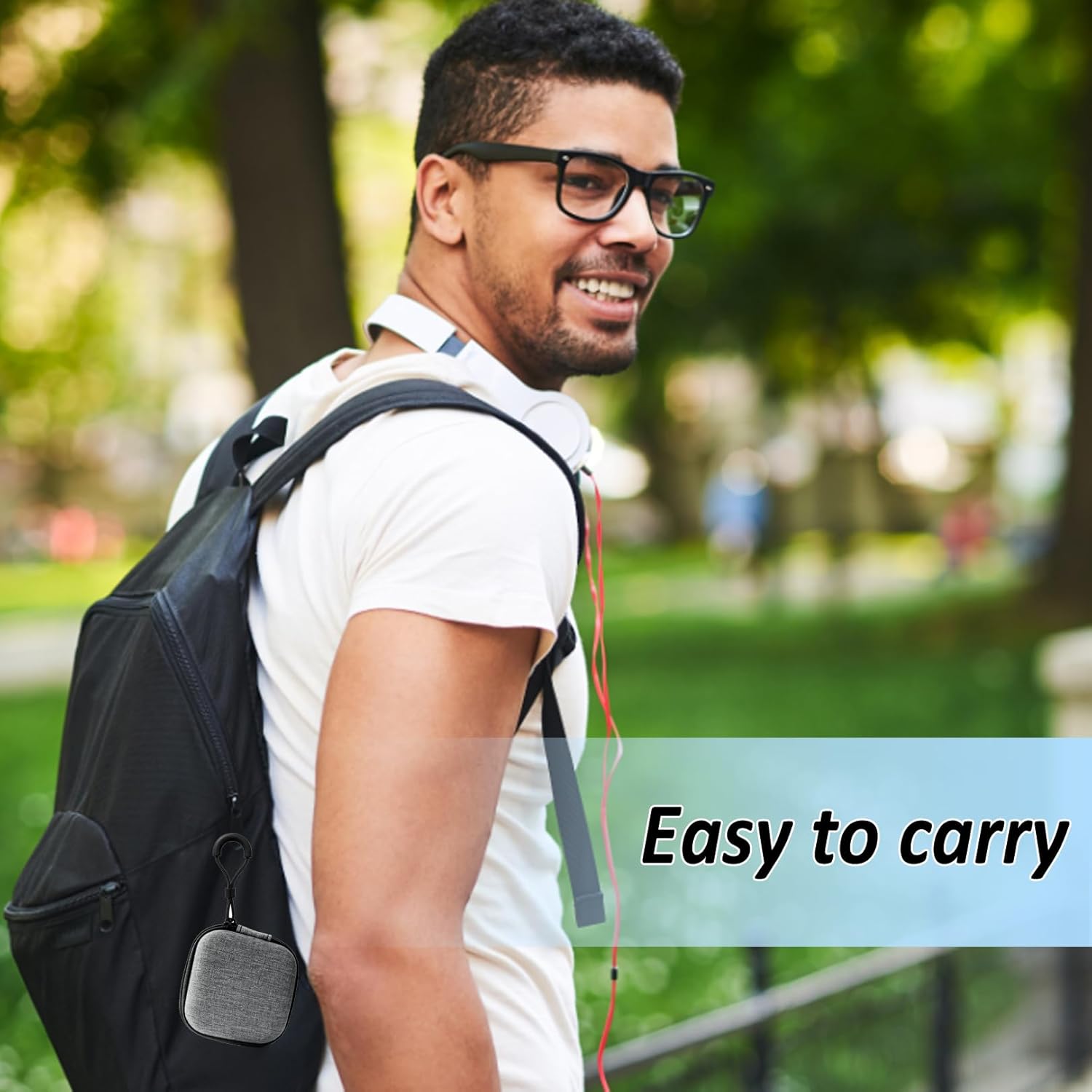 Portable EVA Headphone Storage Case Shockproof Zip Carrying Pouch