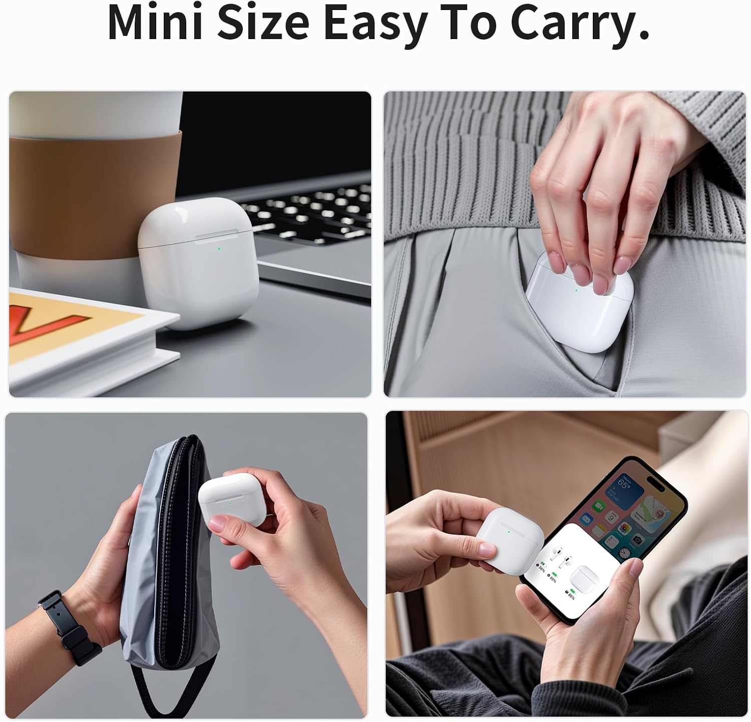 AirPods 4 Charging Case Replacement, 450mAh Wireless Case Pairing