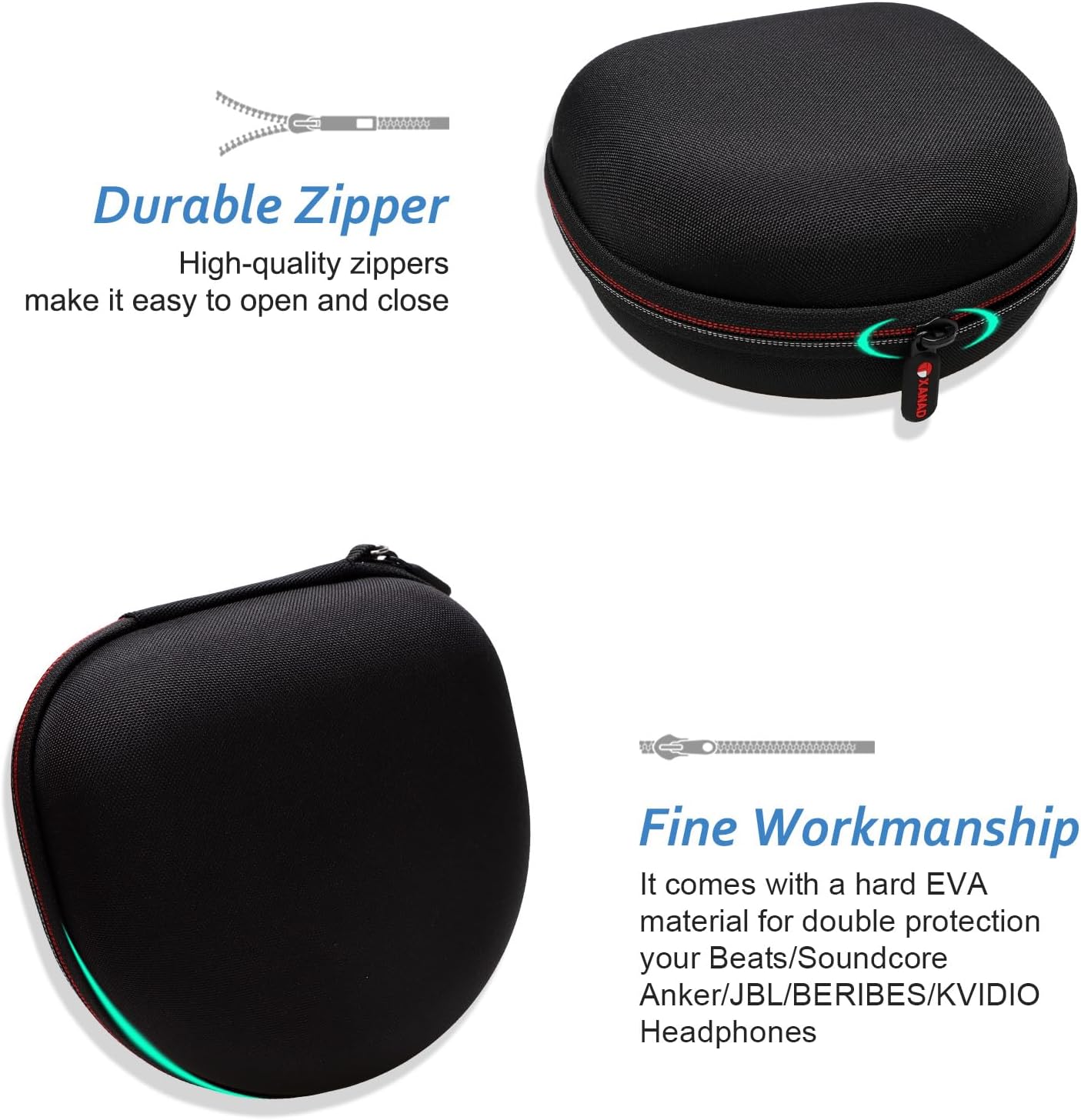 Hard Headphone Case for Anker Q20i Beats JLab TOZO Travel EVA Bag