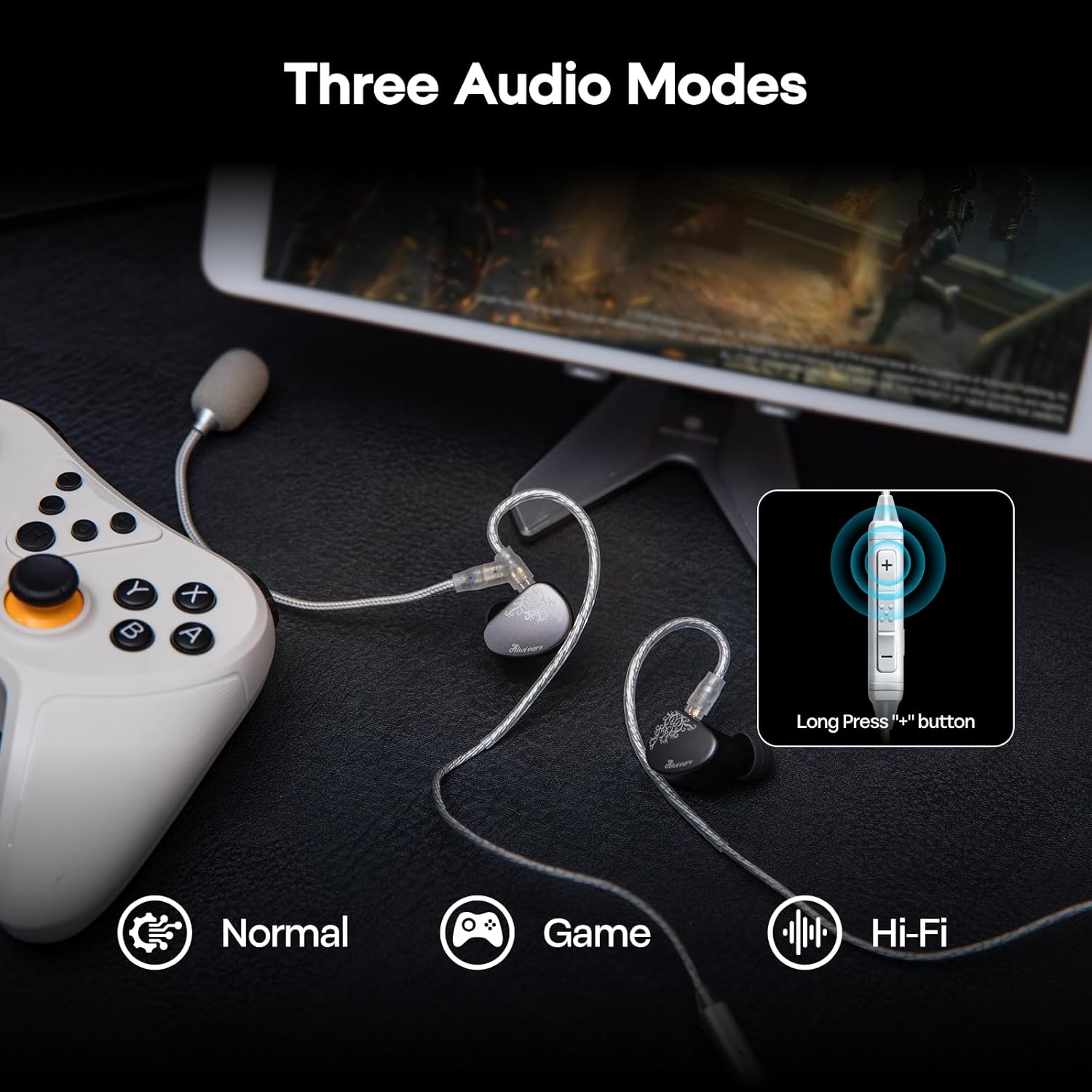 Kiwi Ears S-Link Type-C IEM Cable with DAC DSP Dual Mic 1.2m