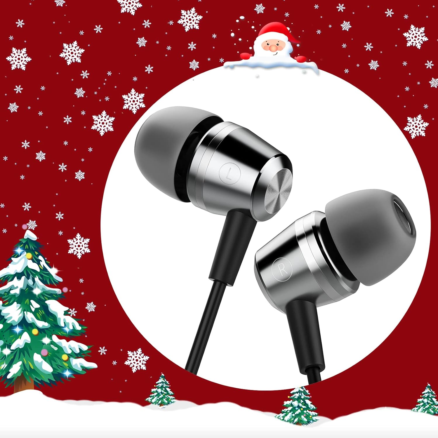 Blukar In-Ear Earphones with Microphone, Noise Isolating HD Sound (66 characters)