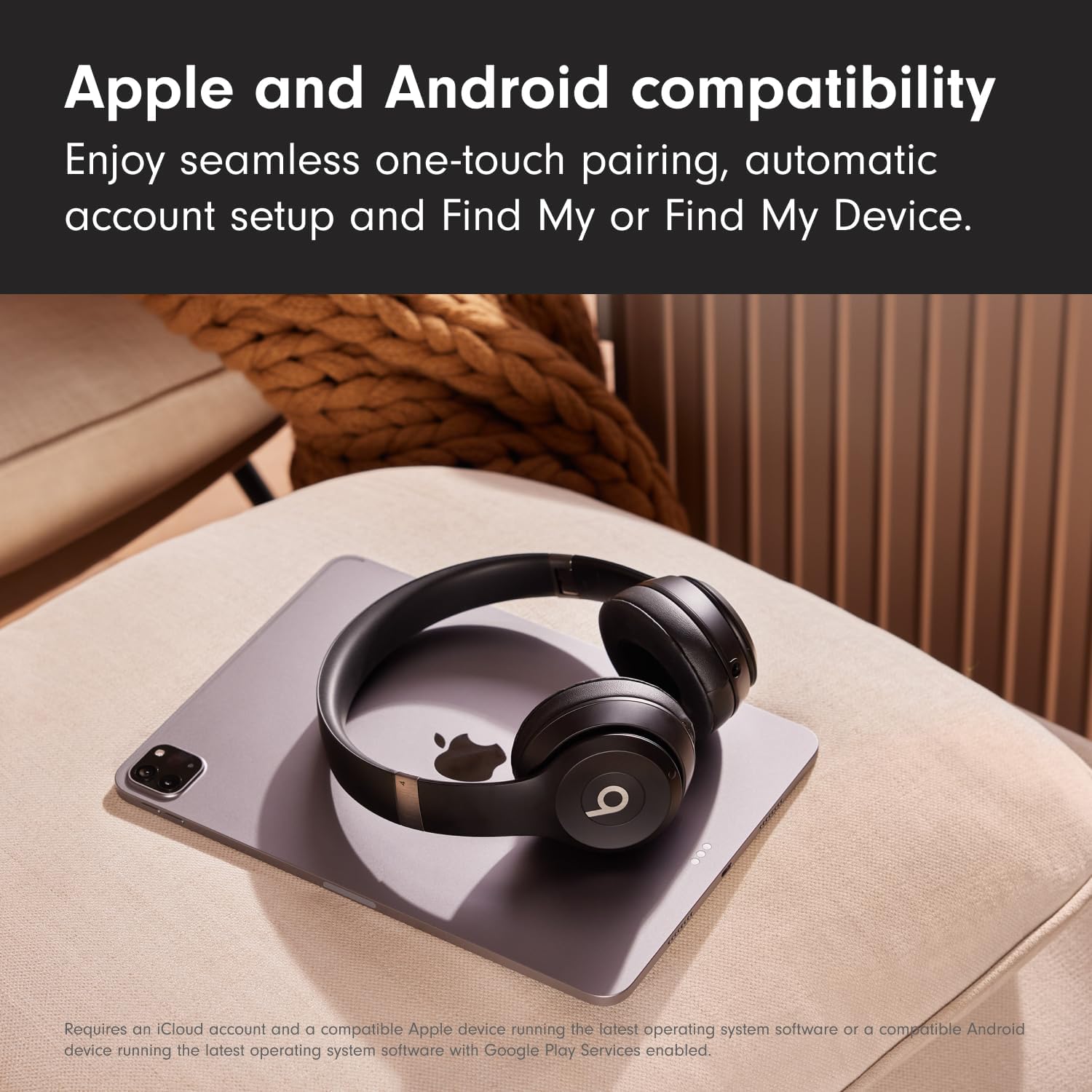 Bluetooth On-Ear Headphones, 50H Battery, Apple & Android Compatible