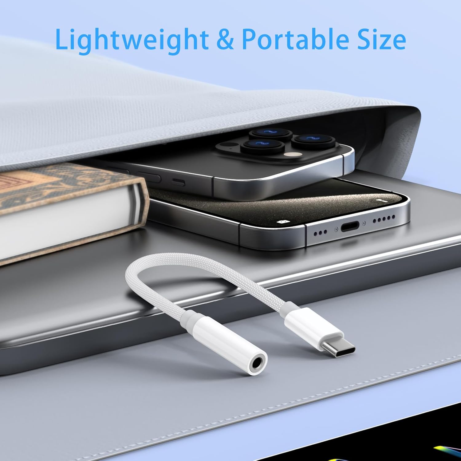 USB-C to 3.5mm Headphone Adapter, Audio Jack Converter for iPhone & More